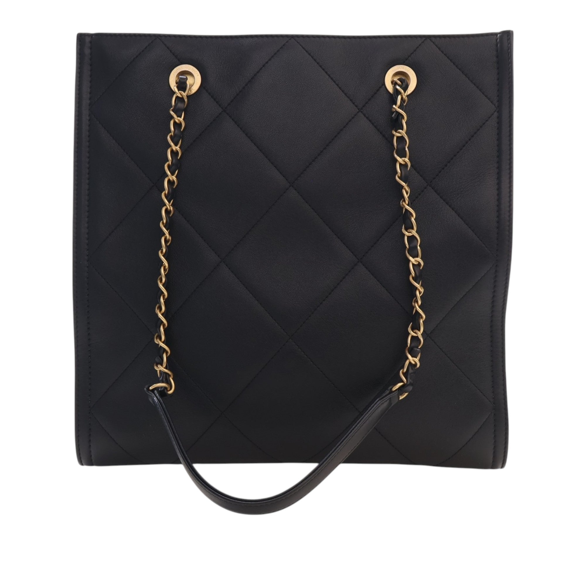 Chanel CC Quilted Lambskin Shopping Tote - image 4