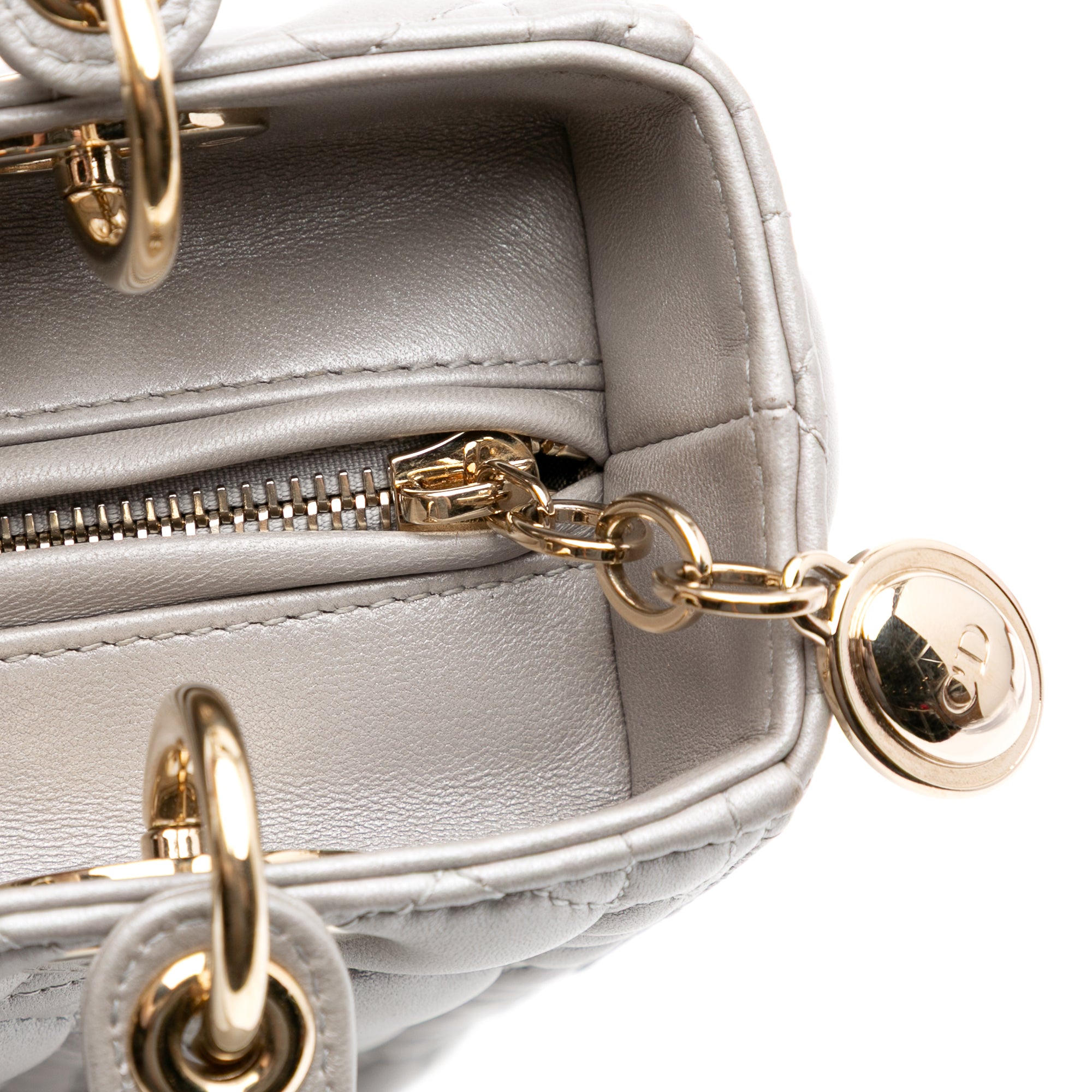 Dior Medium Lambskin Cannage Lady Dior - image 7