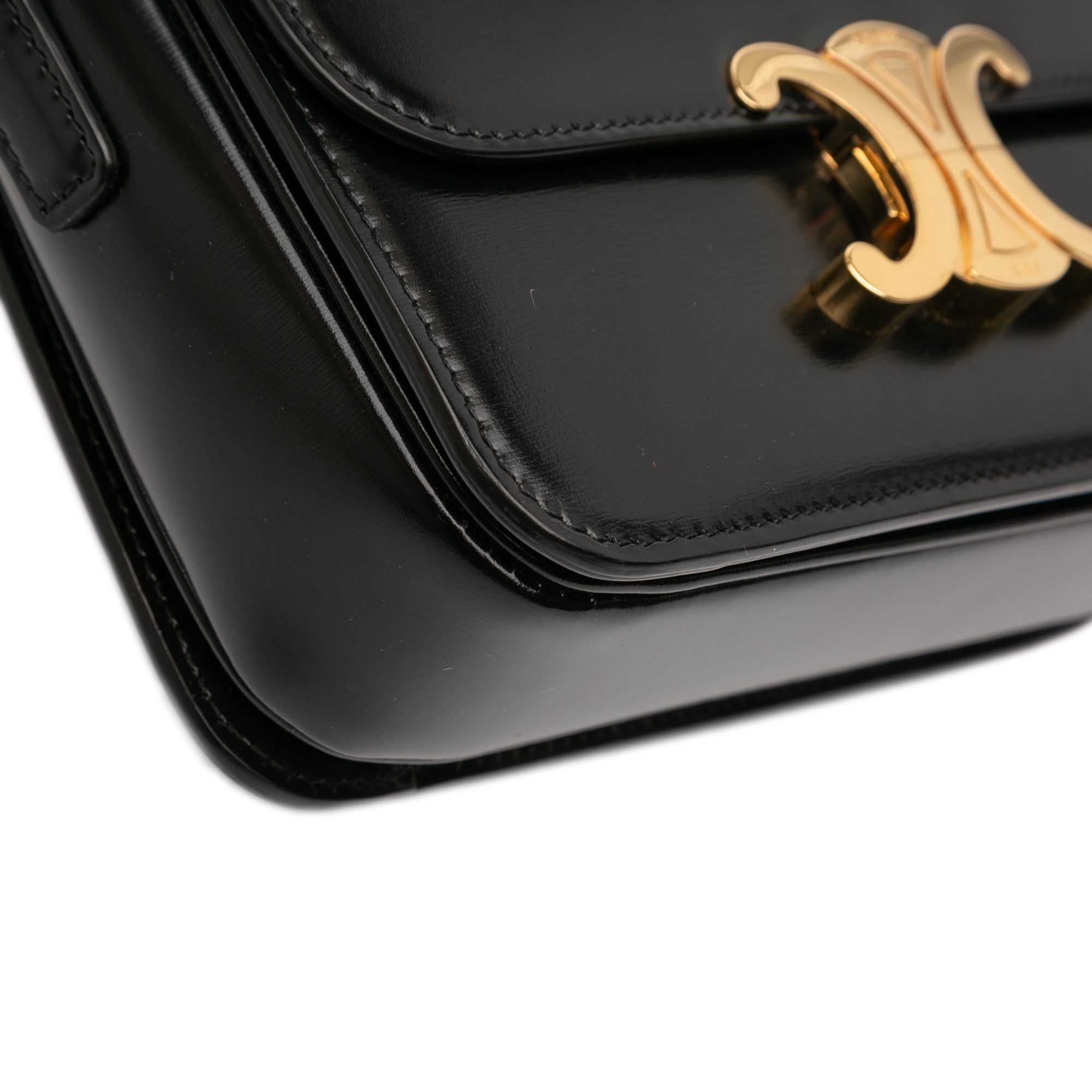 Celine Teen Shiny Calfskin Triomphe Crossbody - image 7