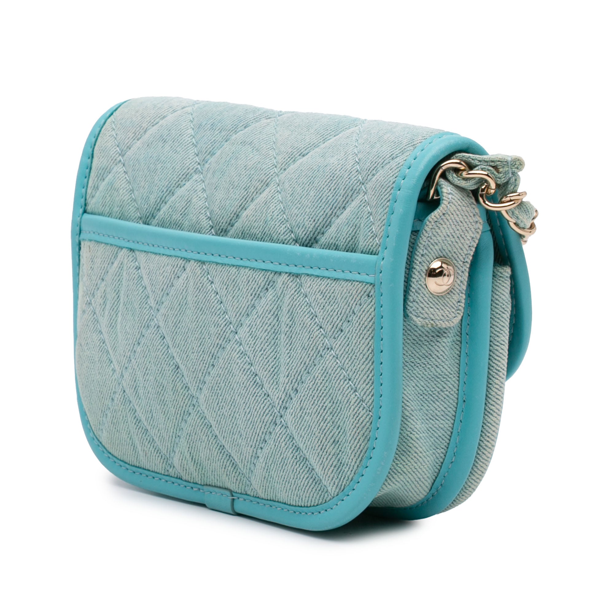 Chanel Mini CC Quilted Denim Messenger Flap - image 2