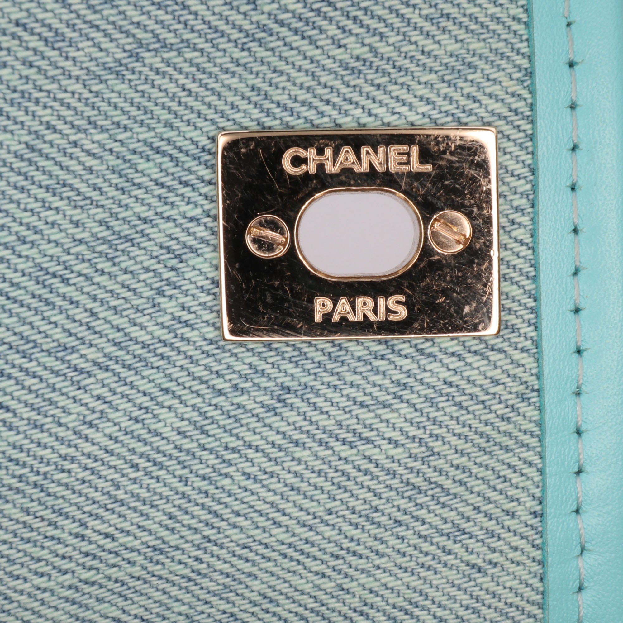 Chanel Mini CC Quilted Denim Messenger Flap - image 8
