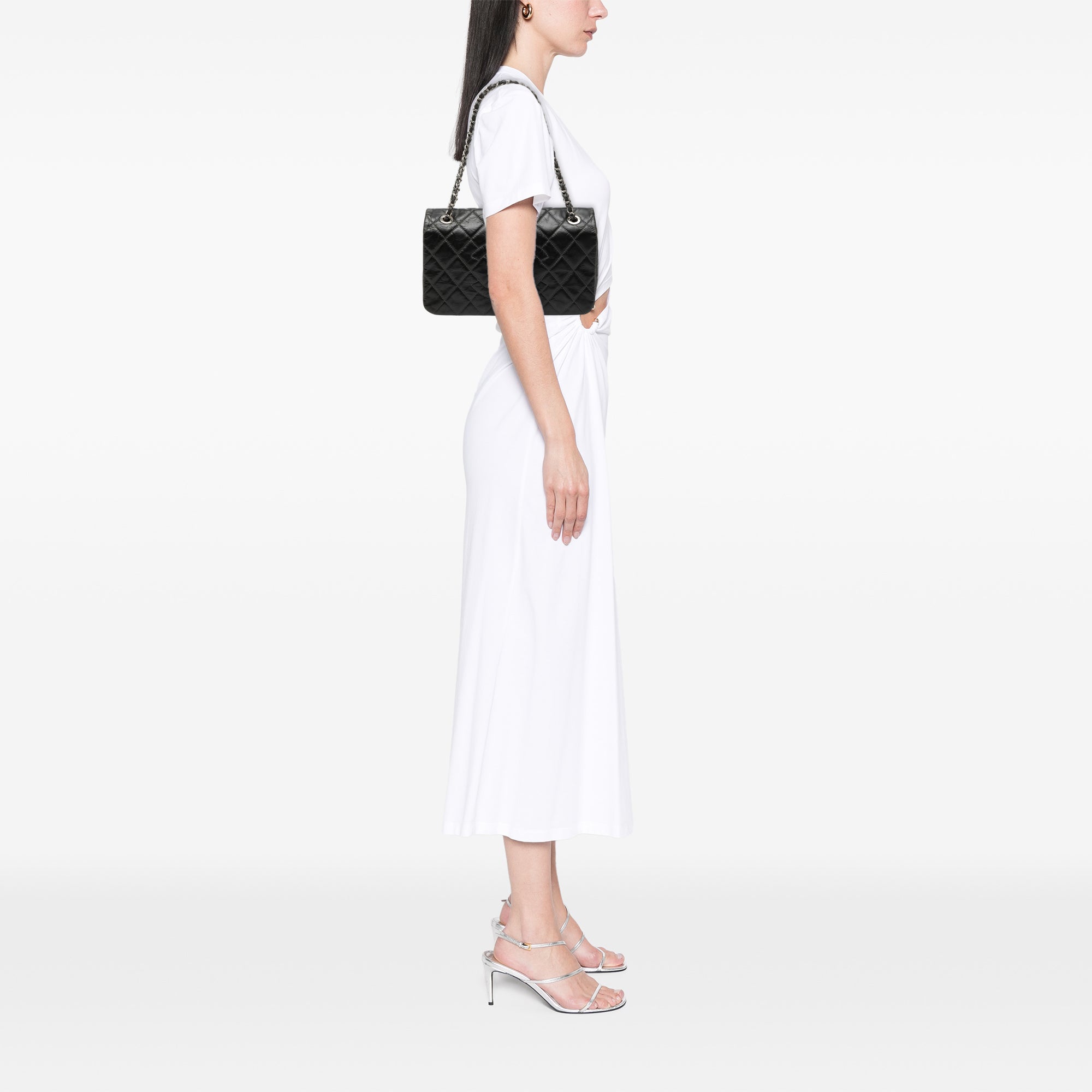 Chanel CC Glazed Quilted Calfskin Single Flap - image 7