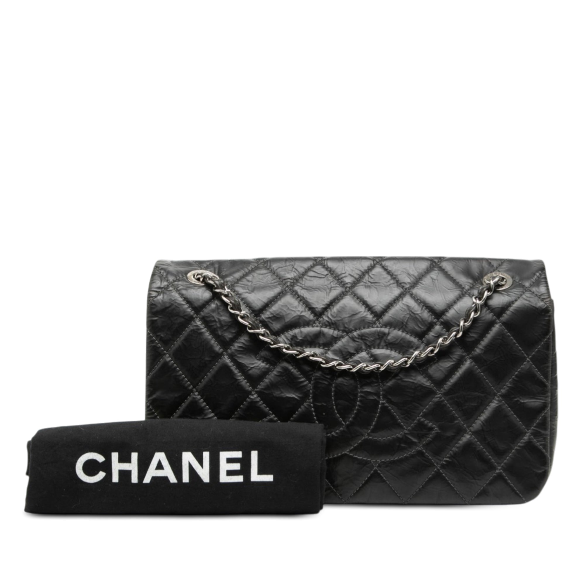 Chanel CC Glazed Quilted Calfskin Single Flap - image 8