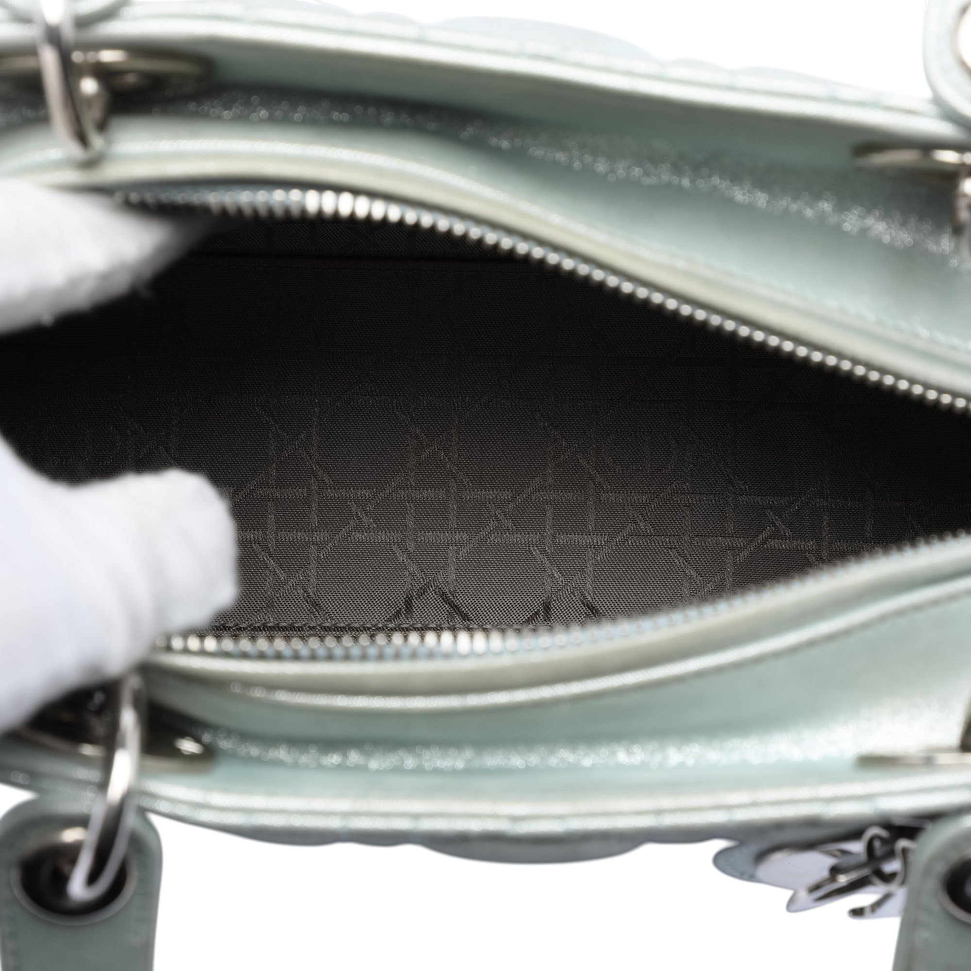 Dior Medium Iridescent Lambskin Cannage Lady Dior - image 4