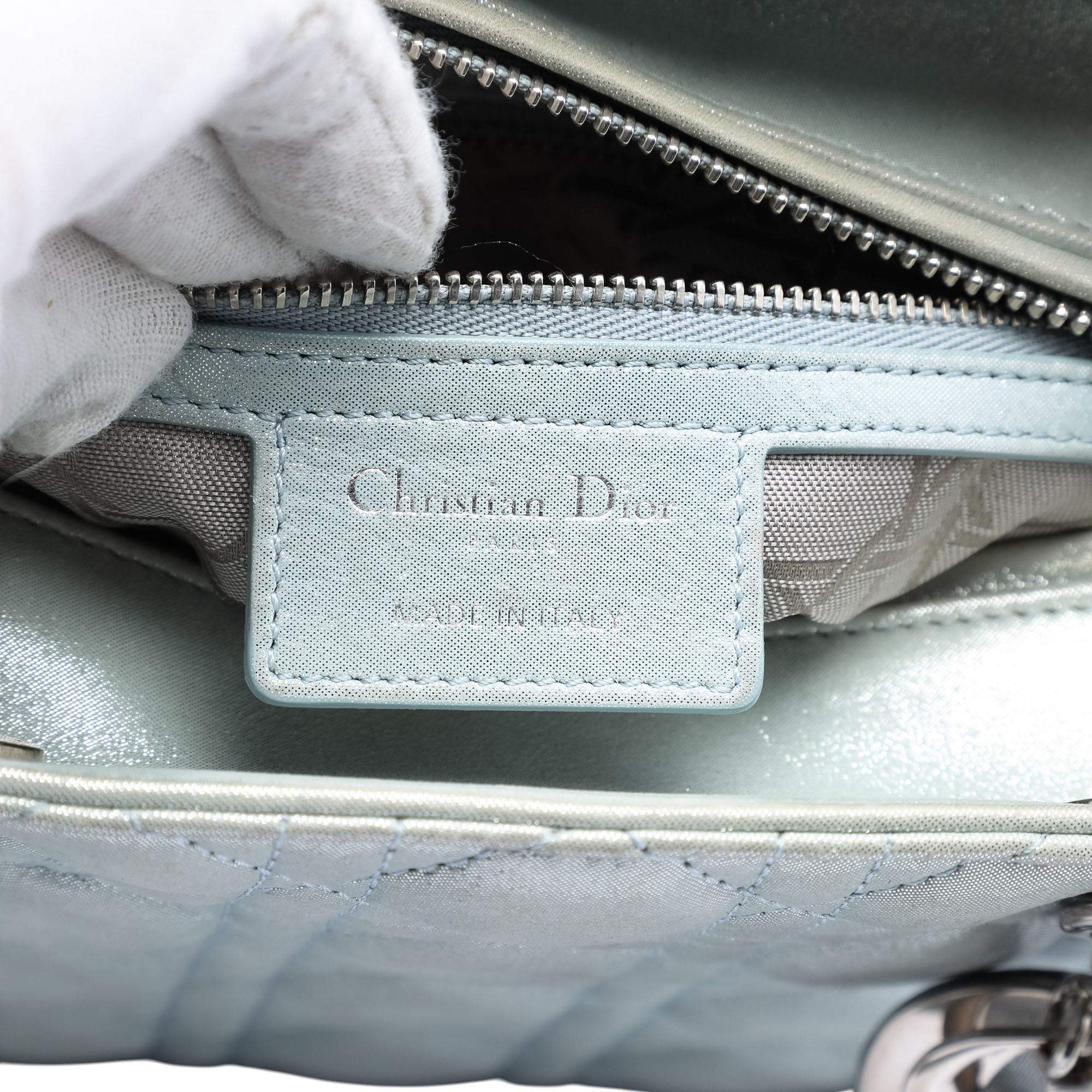 Dior Medium Iridescent Lambskin Cannage Lady Dior - image 5