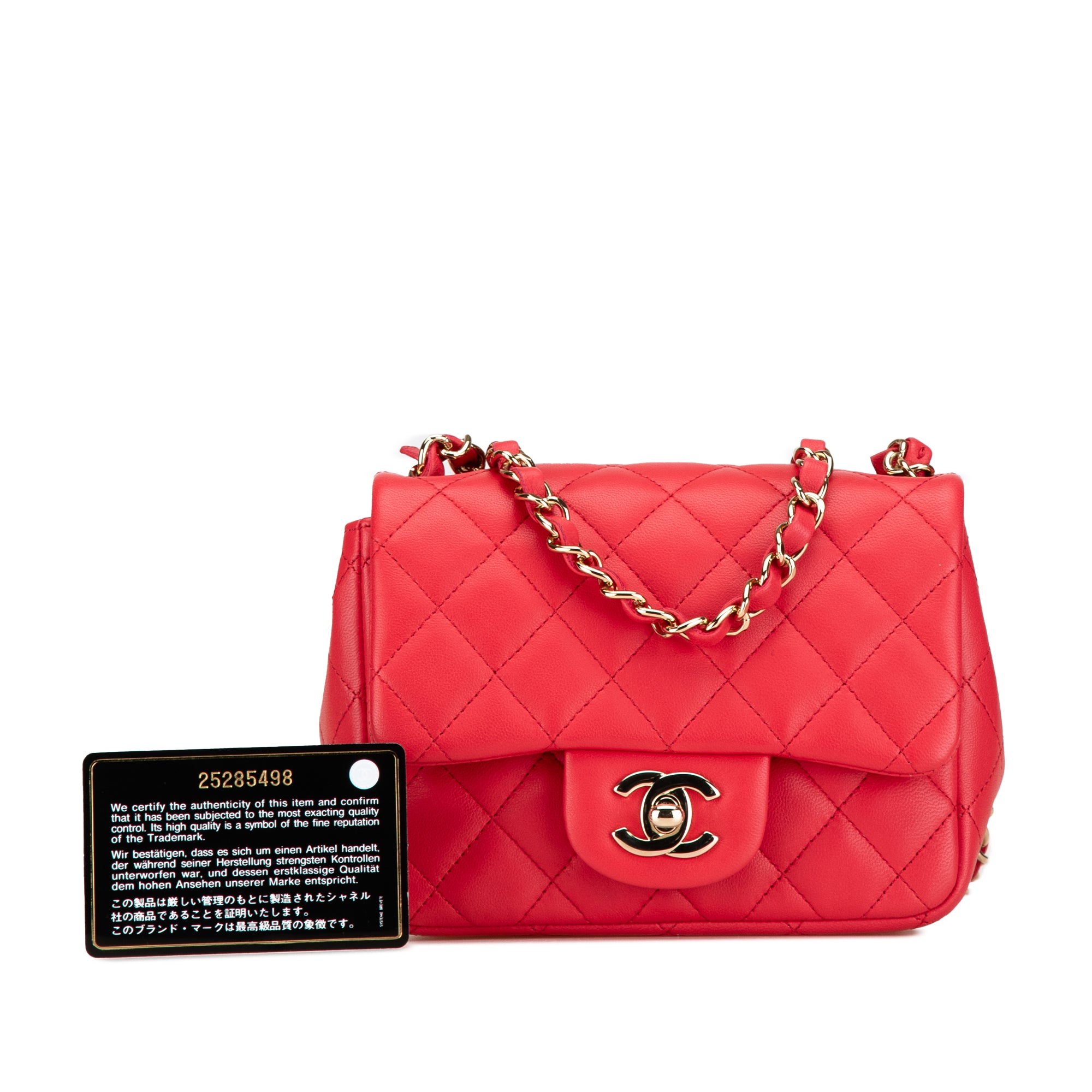 Chanel Mini Square Classic Lambskin Single Flap - image 8