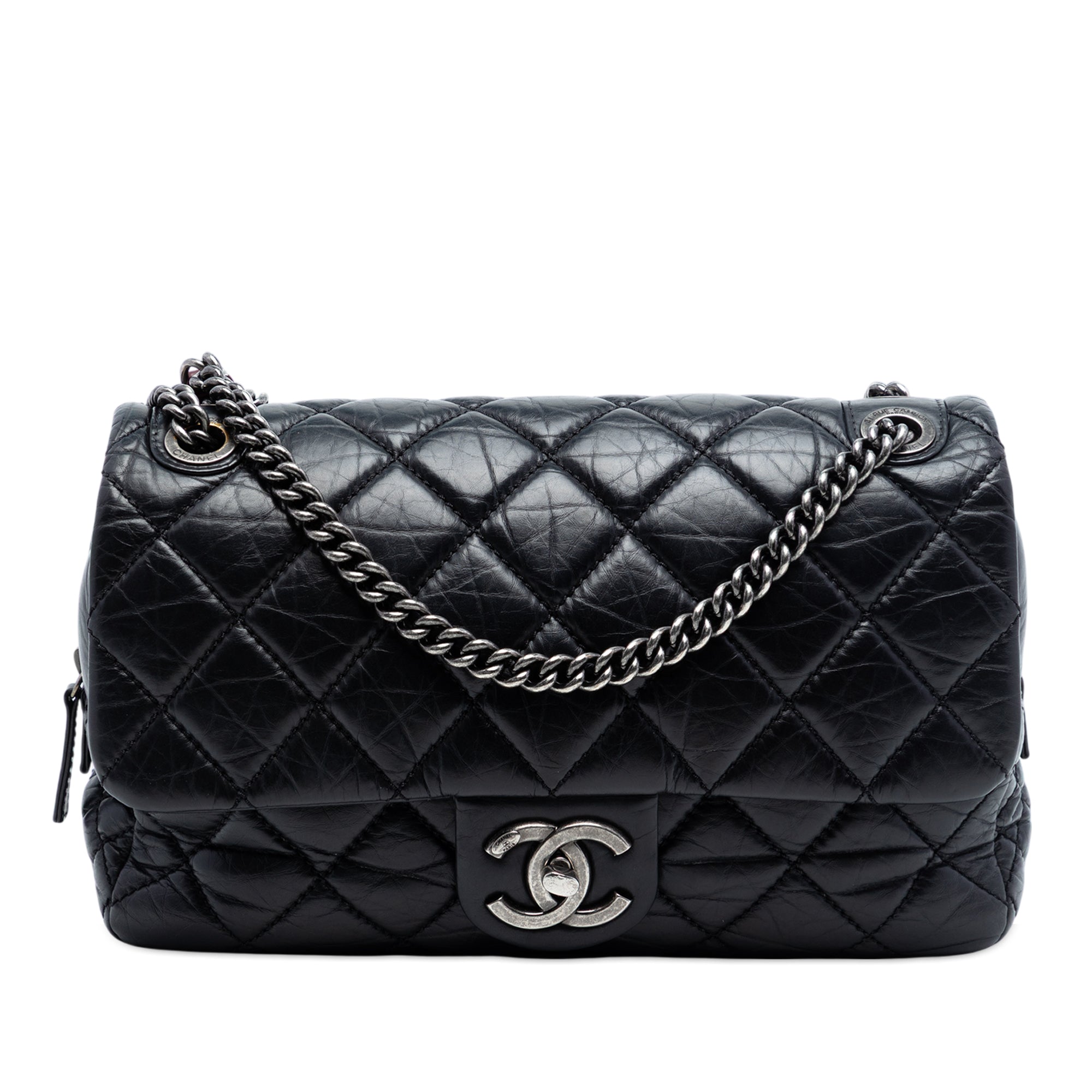 Chanel Jumbo Quilted Aged Calfskin New Portobello Flap - image 1