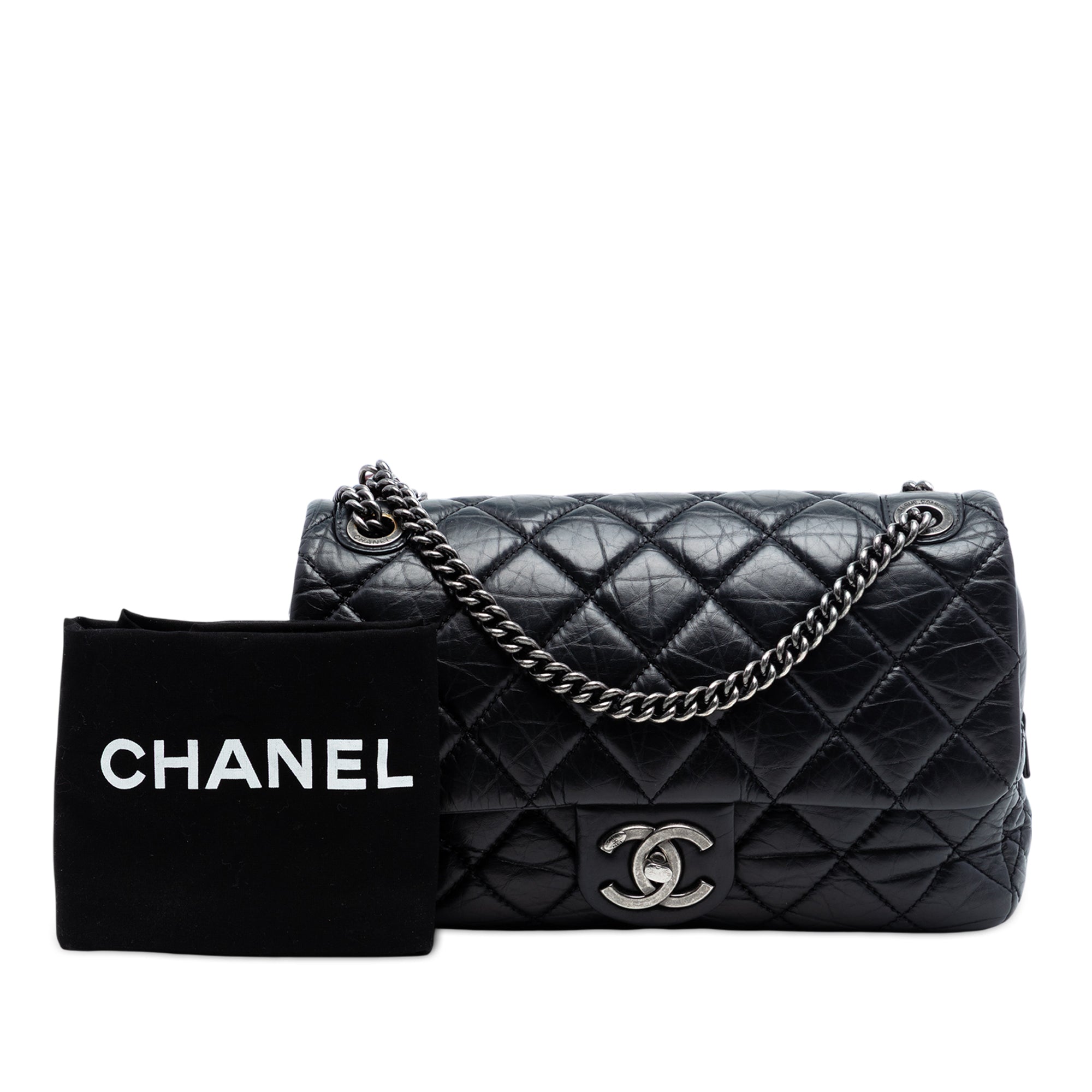 Chanel Jumbo Quilted Aged Calfskin New Portobello Flap - image 8