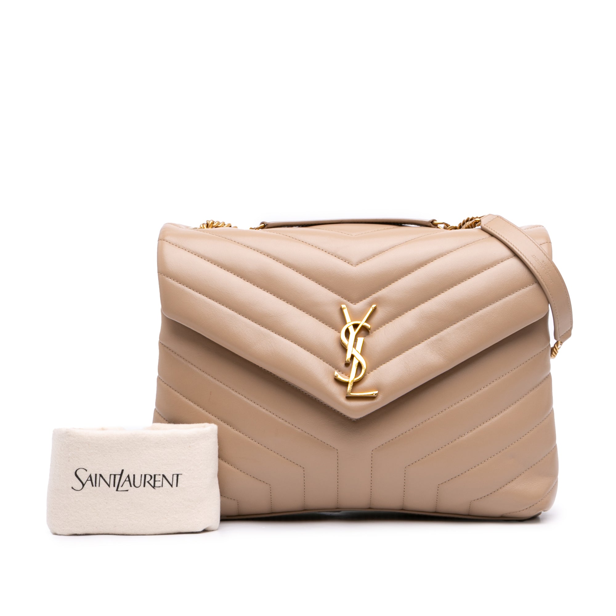 Saint Laurent Medium Matelasse Calfskin Monogram LouLou Shoulder Bag - image 7