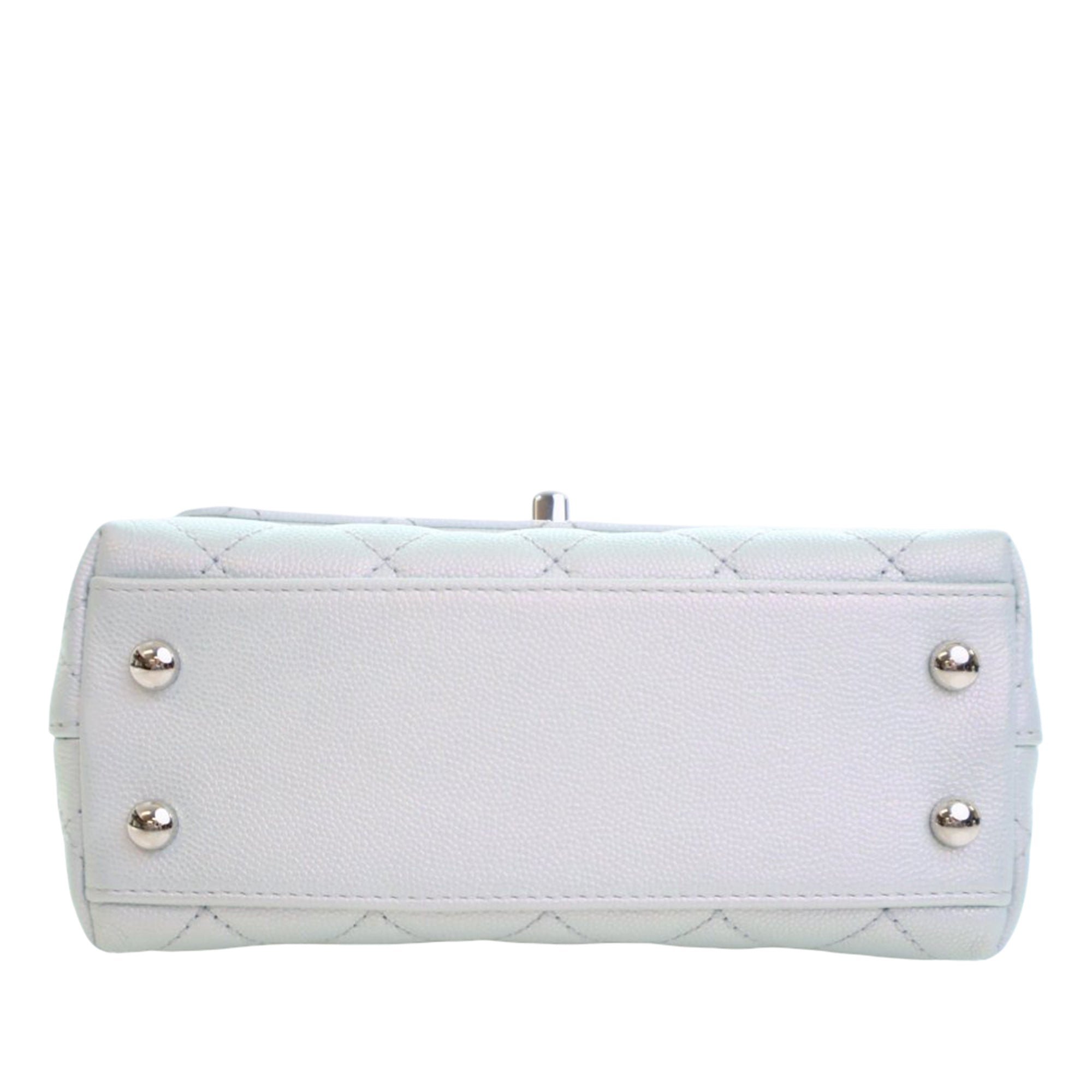 Chanel Extra Mini Iridescent Caviar Rainbow CC Coco Top Handle Bag - image 5