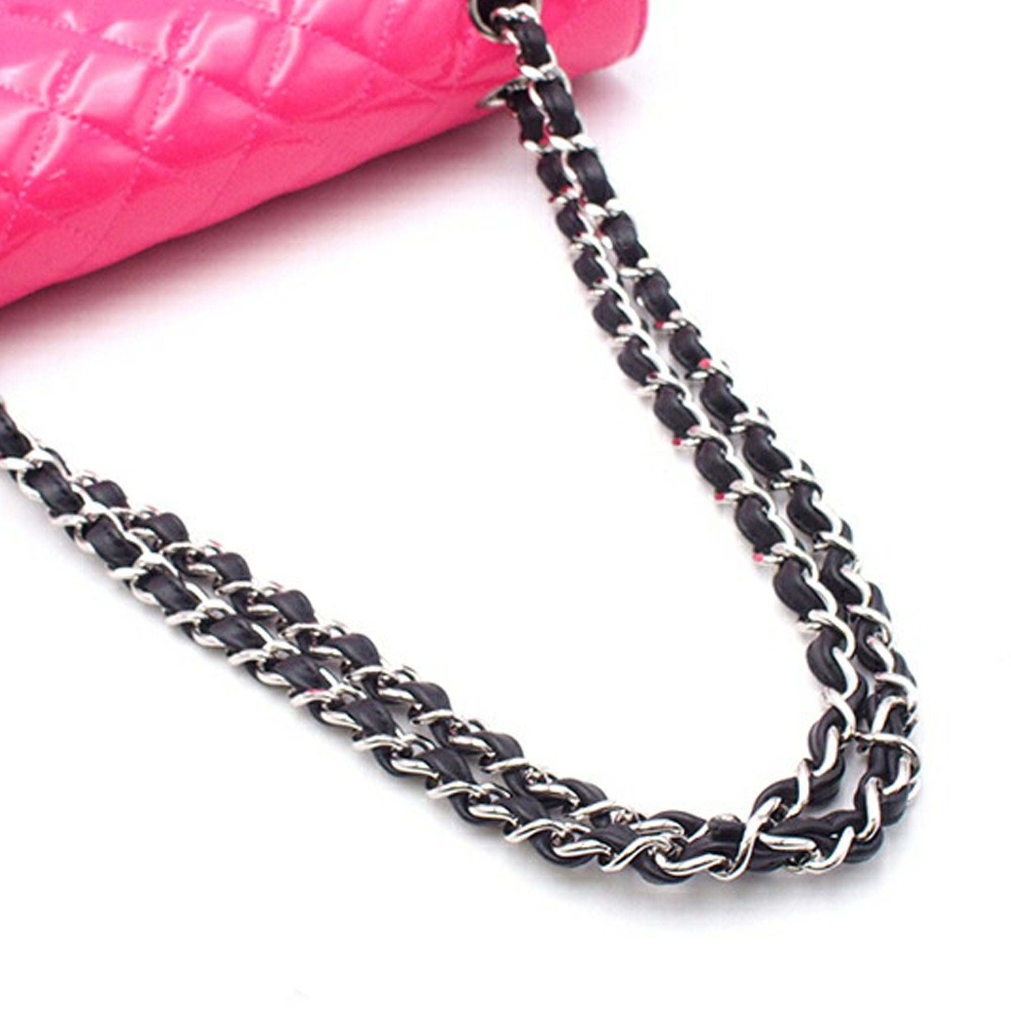 Chanel Medium Classic Bicolor Patent Double Flap - image 14