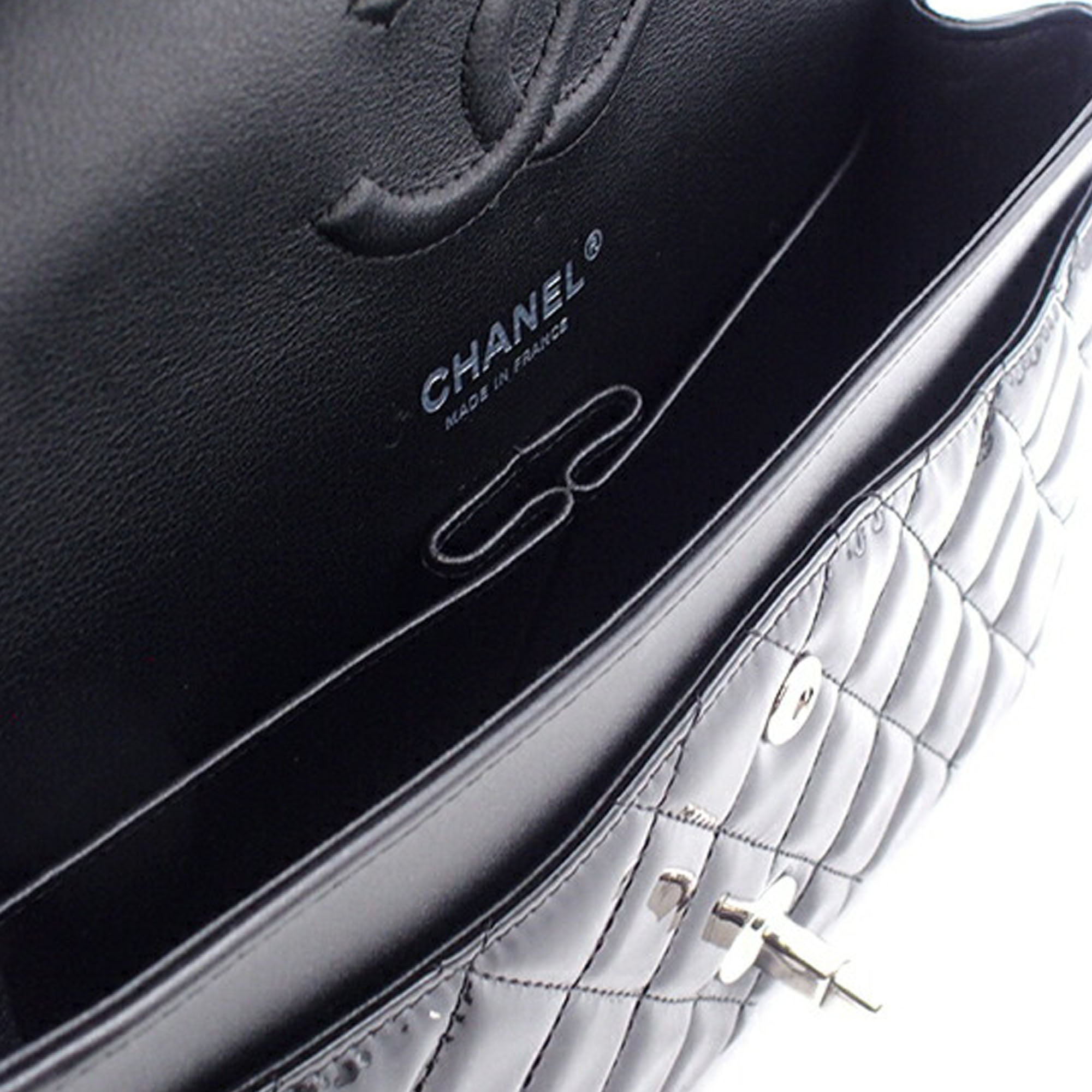 Chanel Medium Classic Bicolor Patent Double Flap - image 4