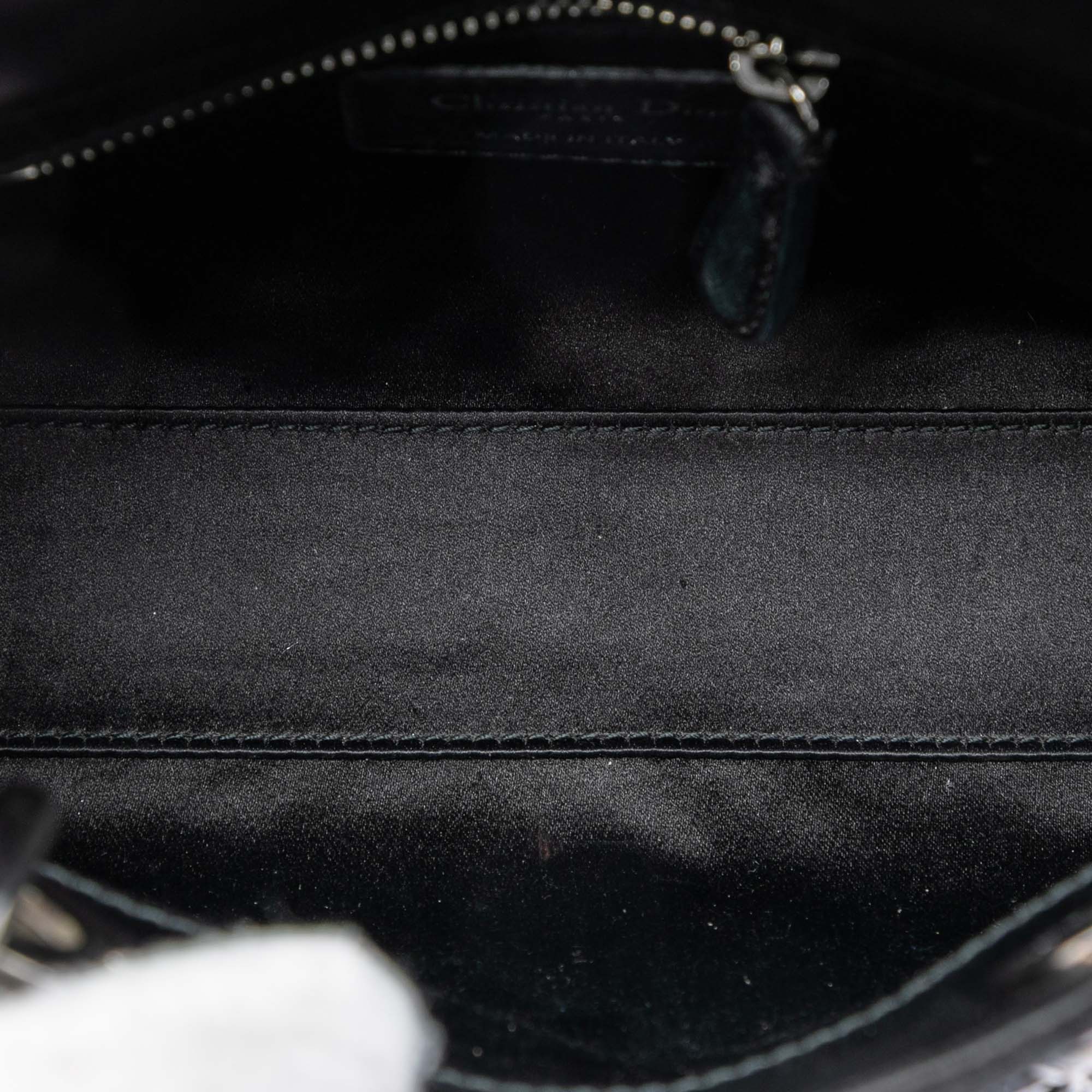 Dior Mini Satin Cannage Crystal Embellished Lady Dior - image 4