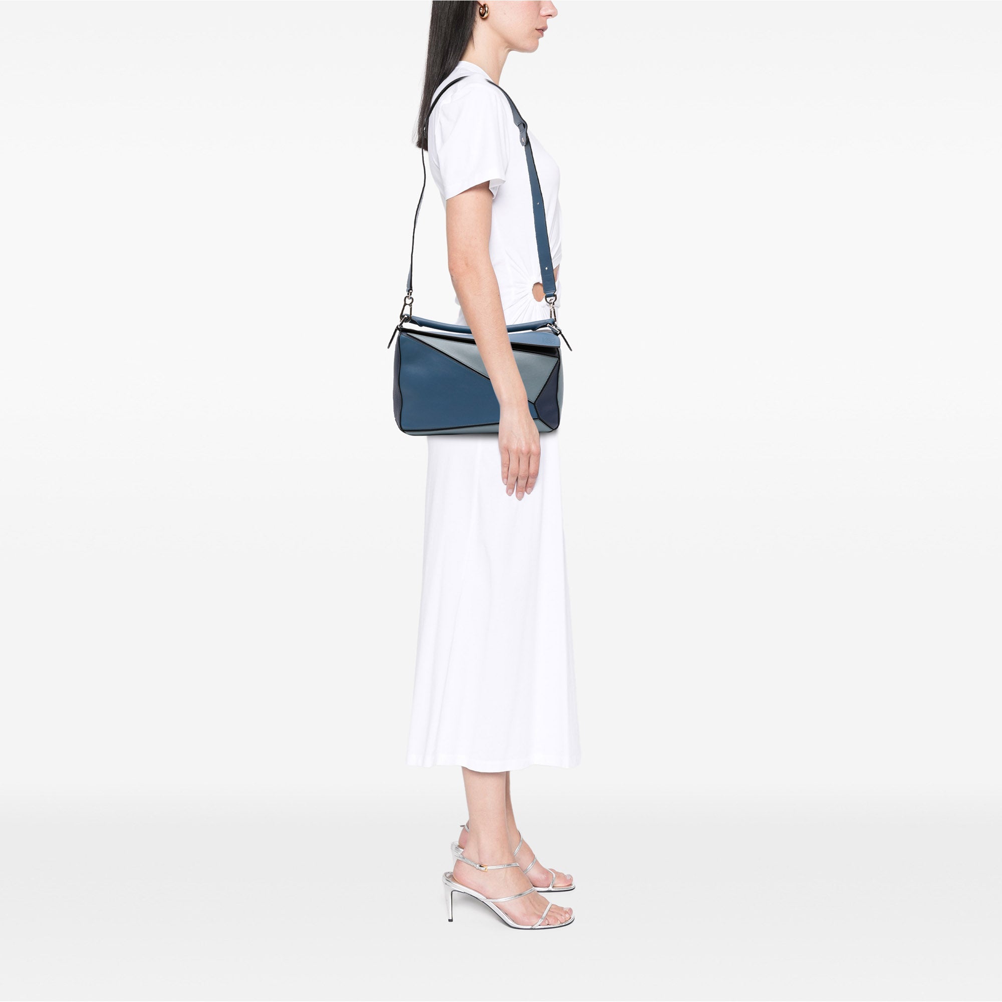 LOEWE Medium Tricolor Calfskin Puzzle Satchel - image 9