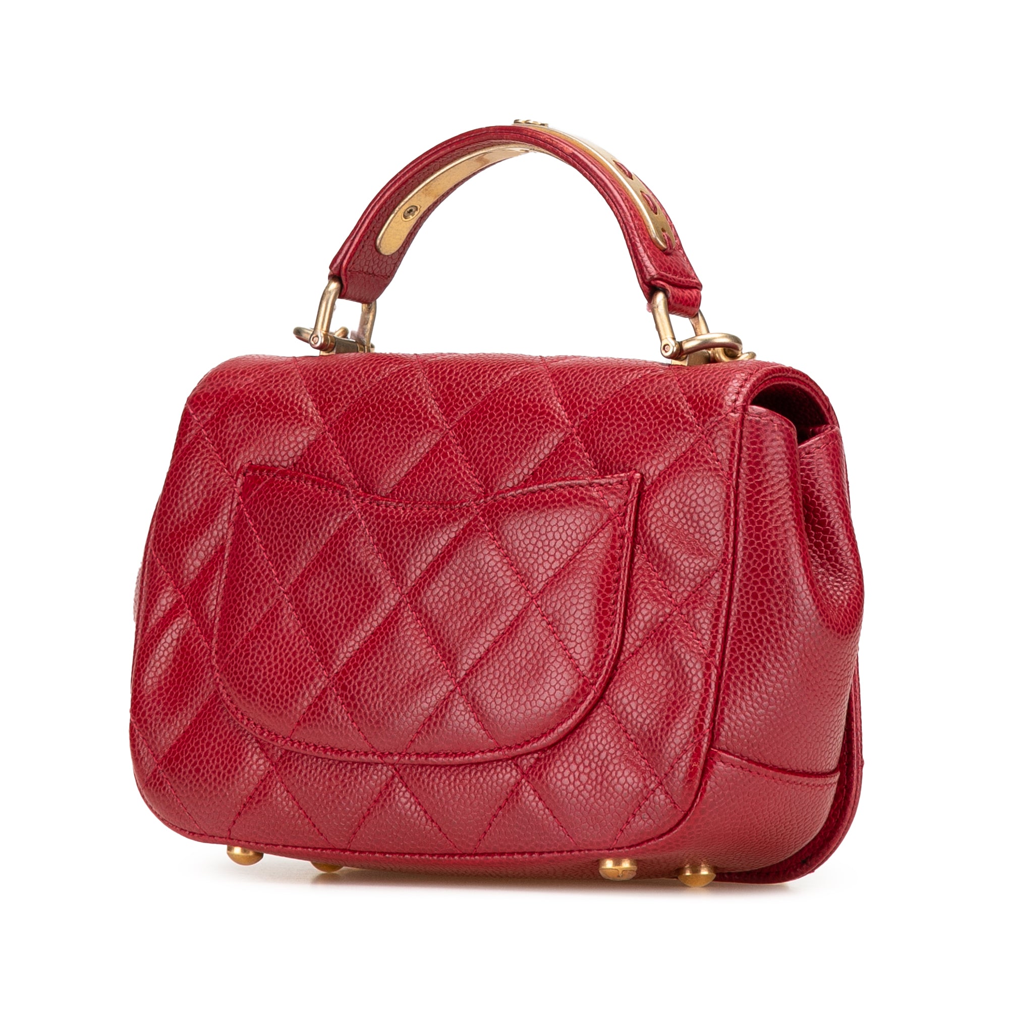Chanel Mini Quilted Caviar Carry Around Flap - image 2
