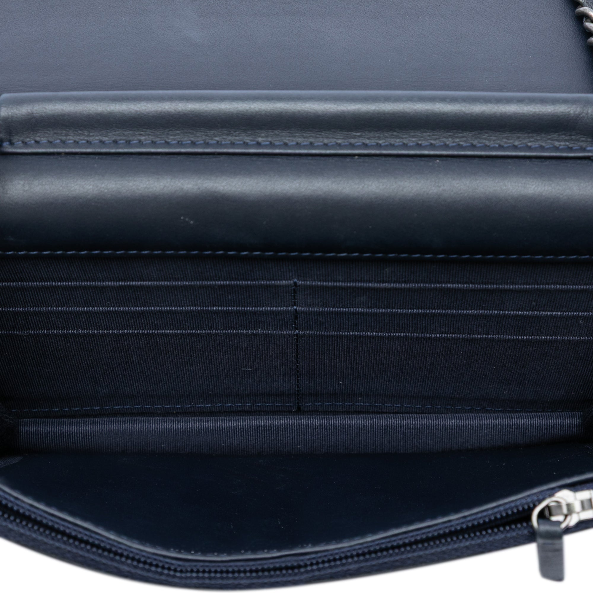 Chanel Printed Denim and Calfskin Gabrielle Wallet On Chain - image 4