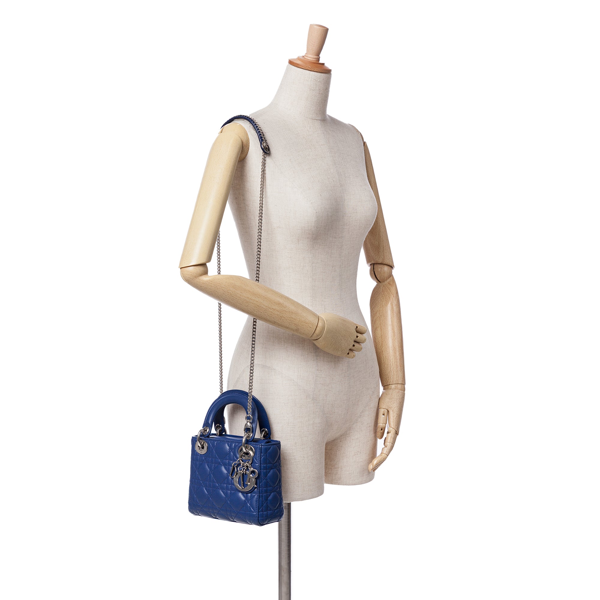 Dior Mini Lambskin Cannage Lady Dior - image 8