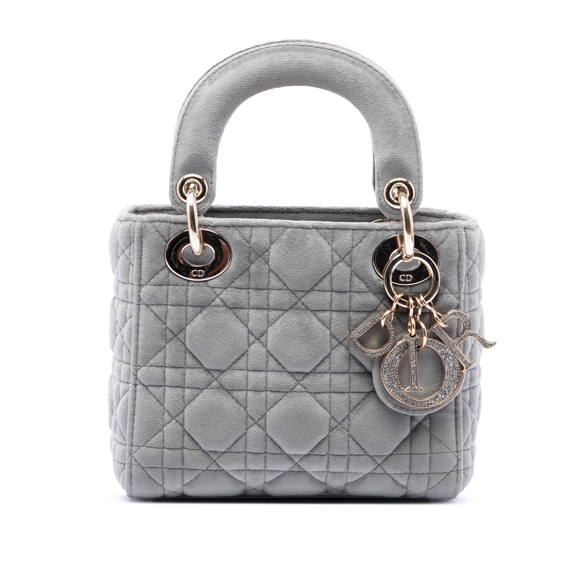 Dior Mini Velvet Cannage Lady Dior - image 1