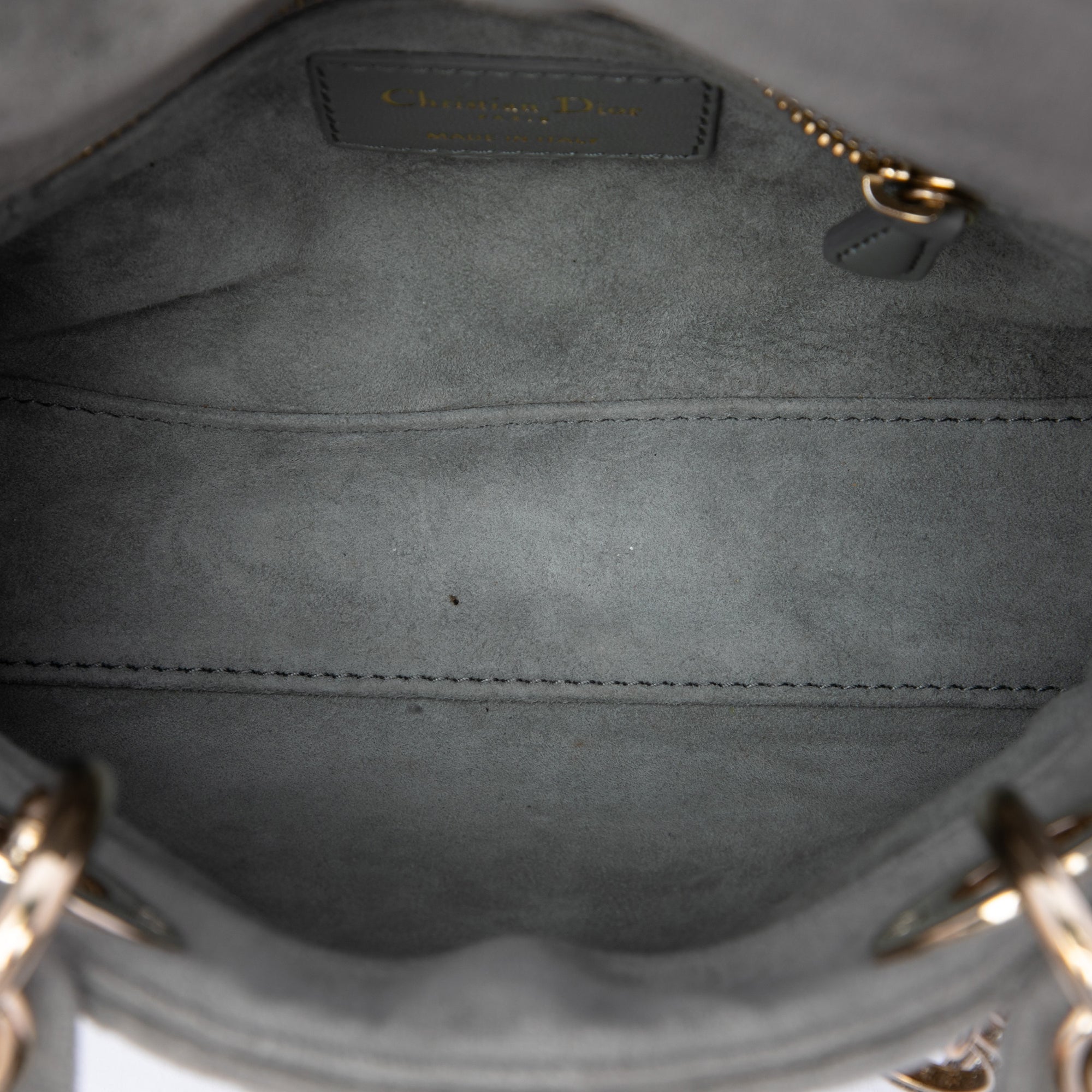 Dior Mini Velvet Cannage Lady Dior - image 4