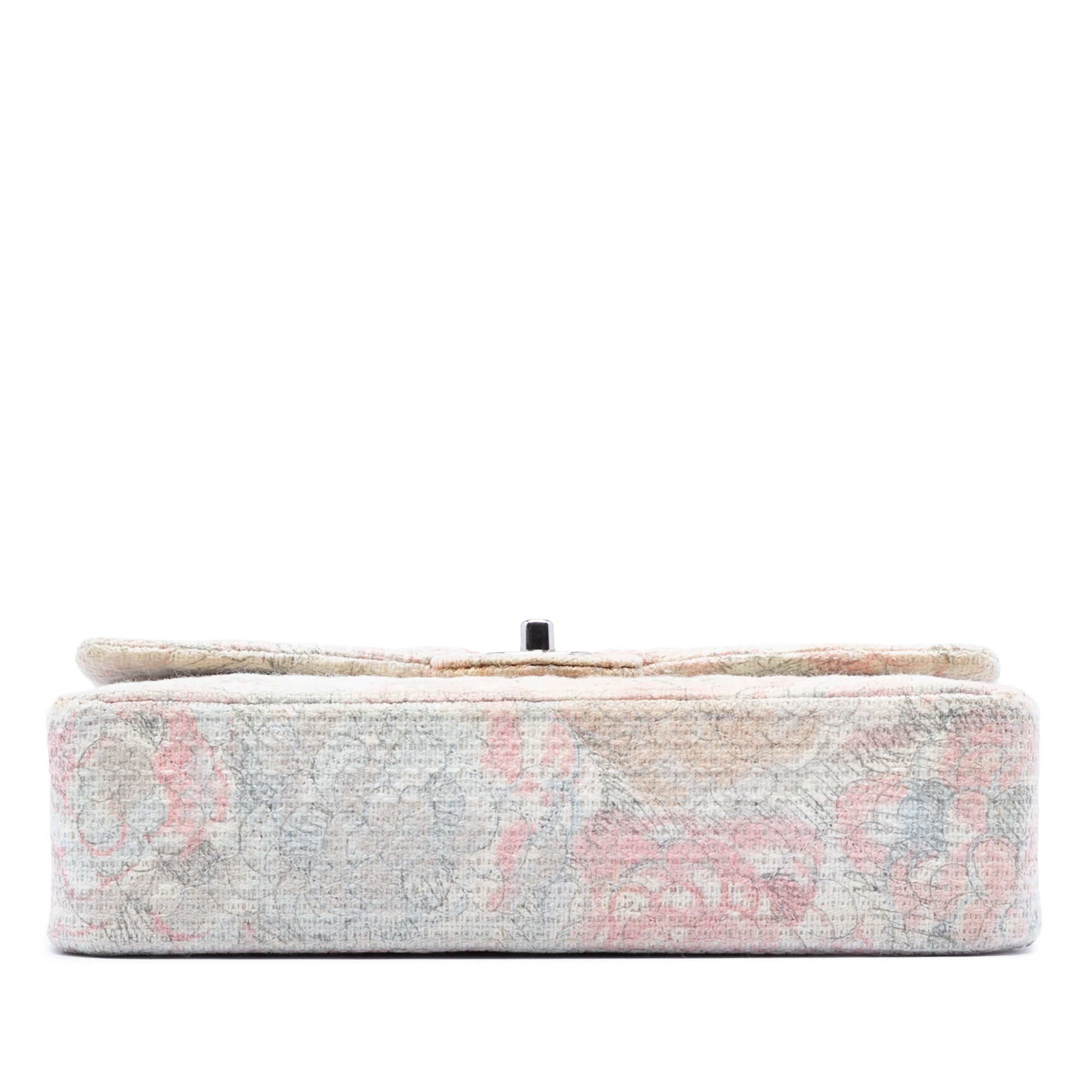Chanel Medium Classic Tweed Camellia Double Flap - image 3