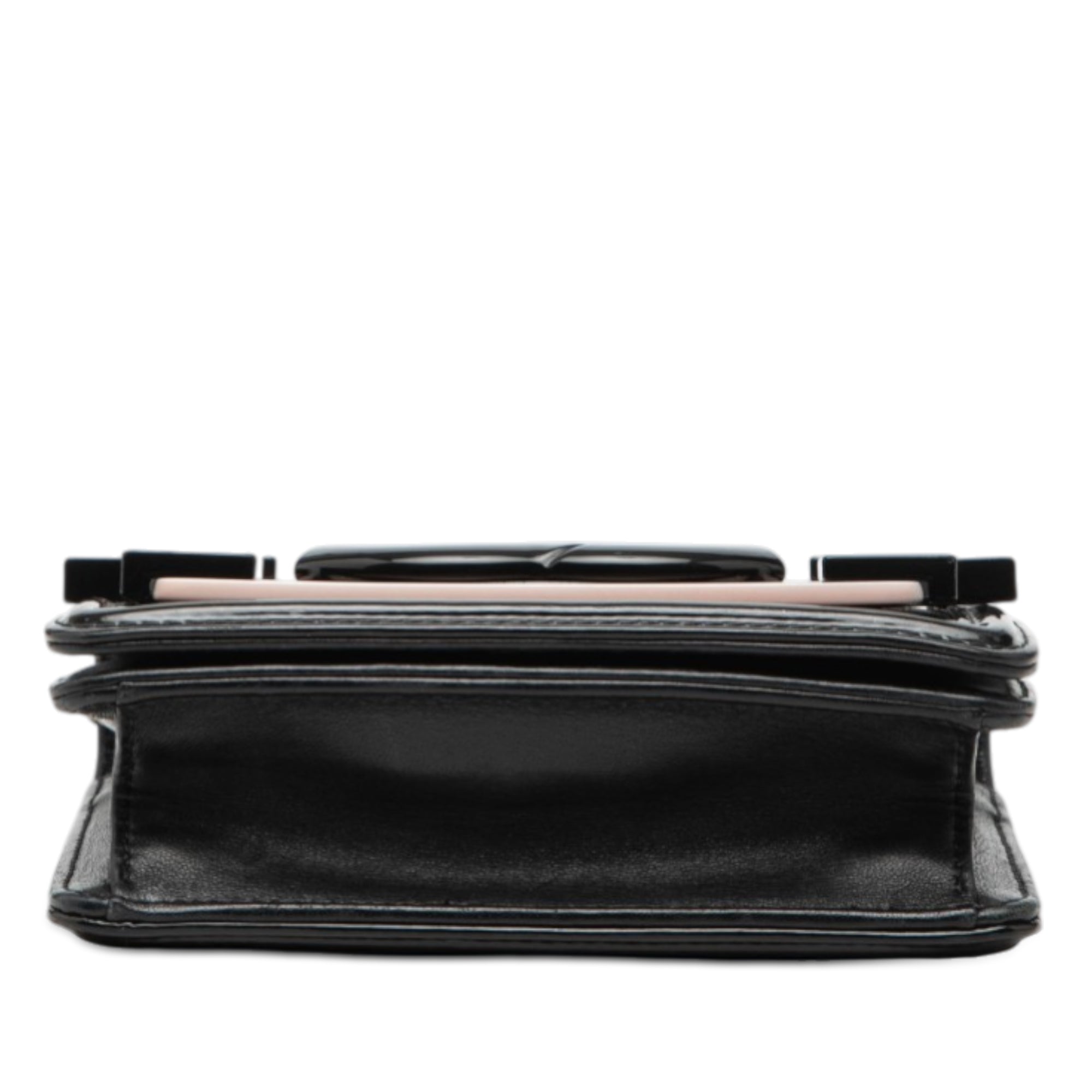 Chanel Mini Patent and Acrylic Striped Boy Brick Flap - image 3