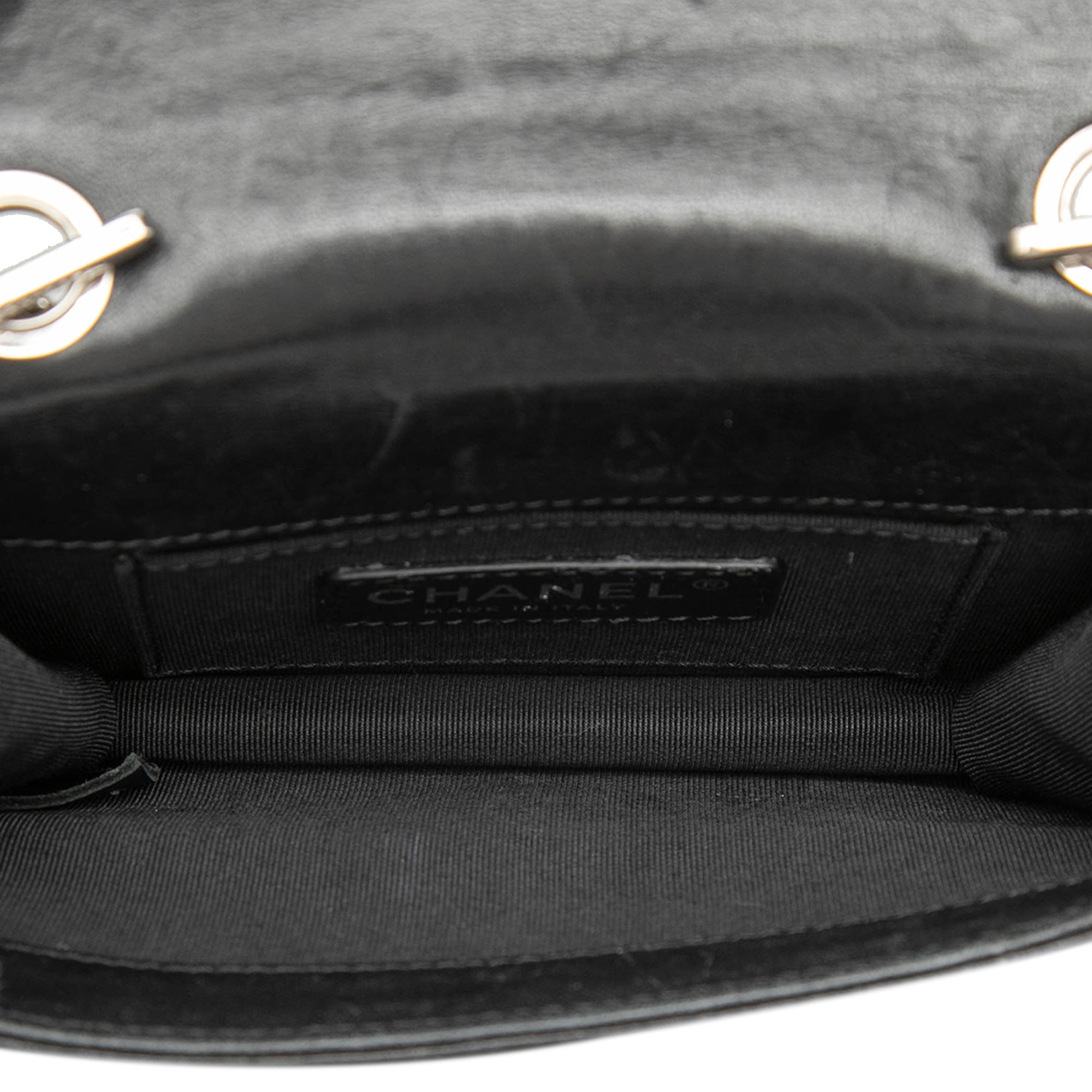 Chanel Mini Patent and Acrylic Striped Boy Brick Flap - image 4
