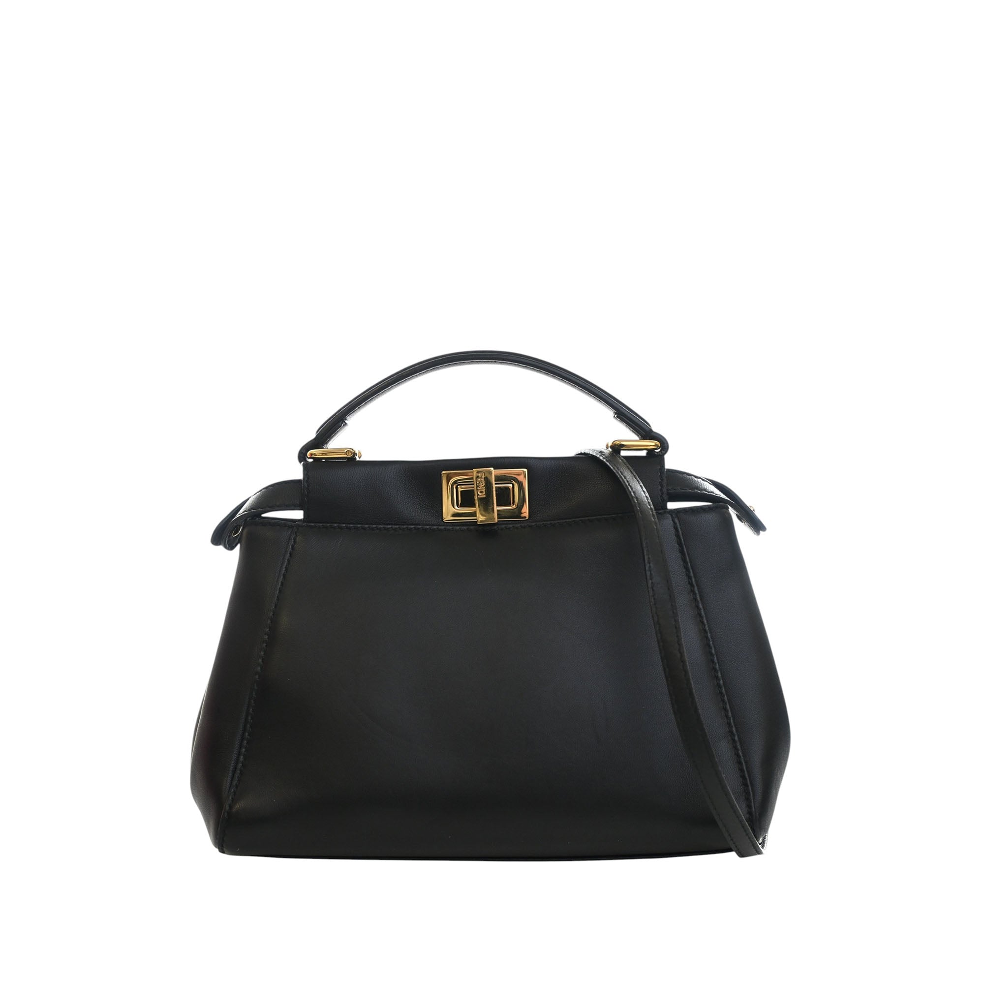 Fendi Mini Leather Peekaboo Iconic Satchel - image 1