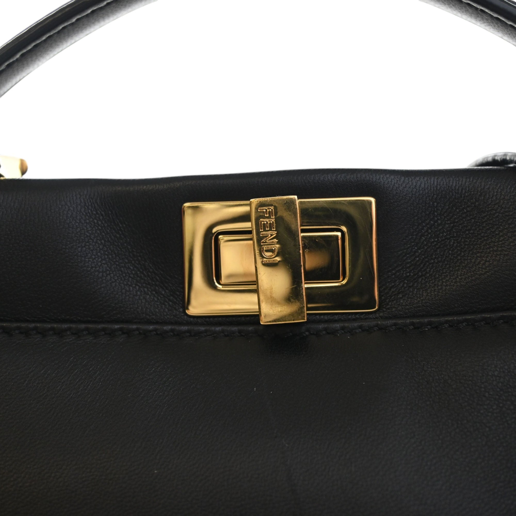 Fendi Mini Leather Peekaboo Iconic Satchel - image 4