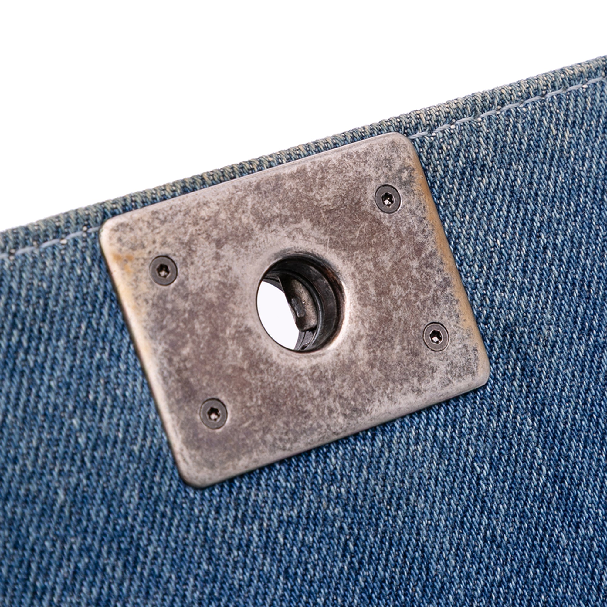 Chanel Small Quilted Denim Boy Flap - image 7