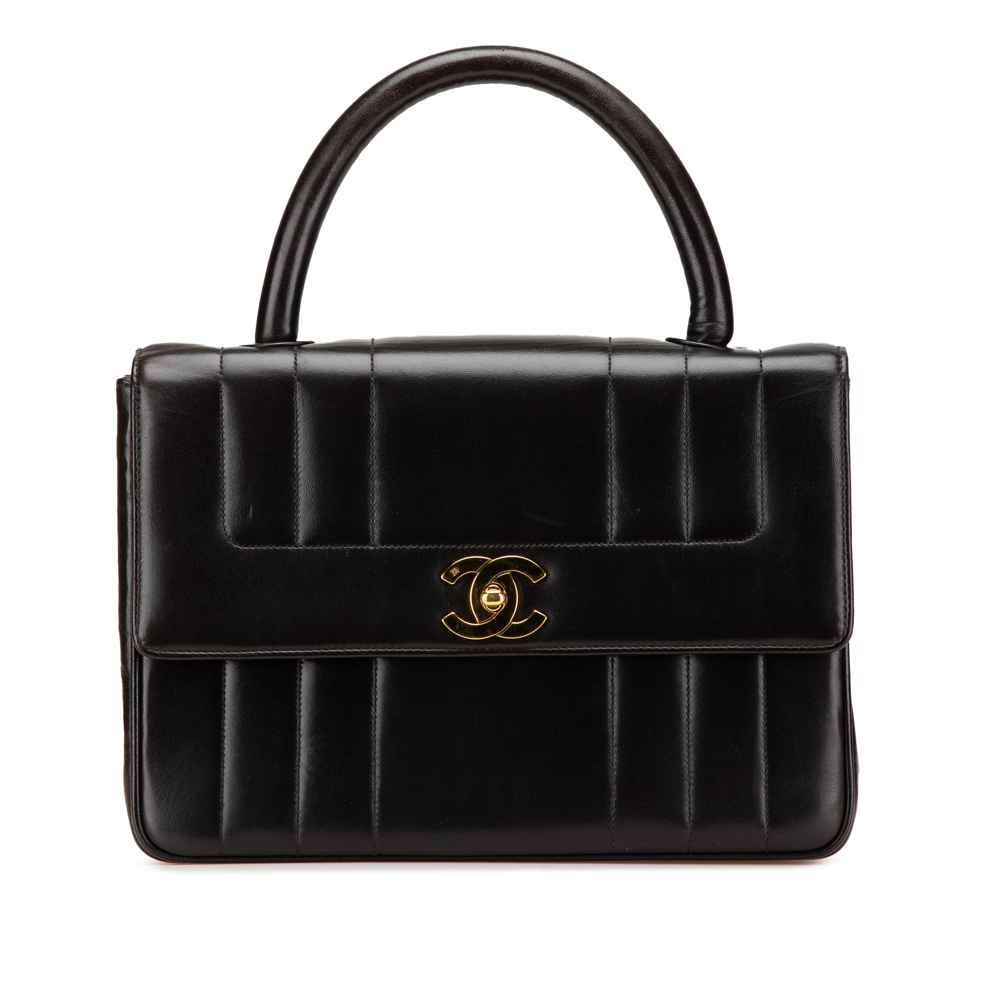 Chanel Lambskin Mademoiselle Kelly Top Handle Bag - image 1