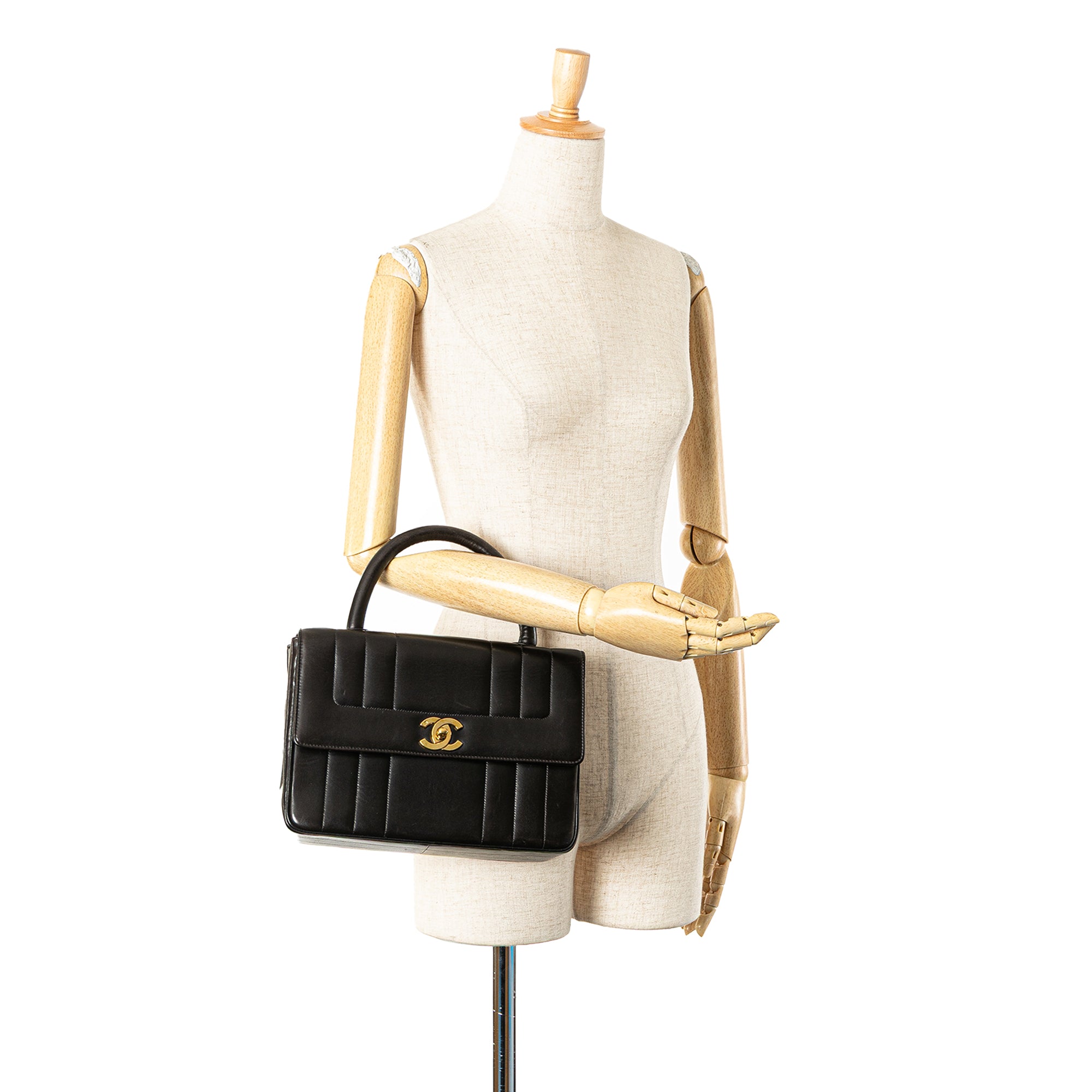 Chanel Lambskin Mademoiselle Kelly Top Handle Bag - image 13
