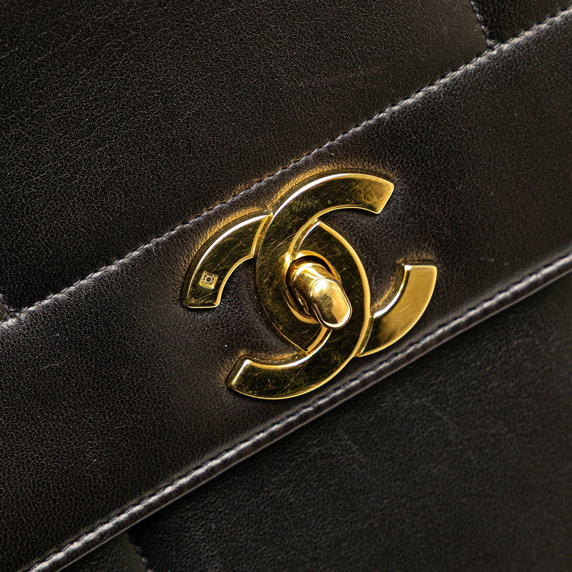 Chanel Lambskin Mademoiselle Kelly Top Handle Bag - image 9