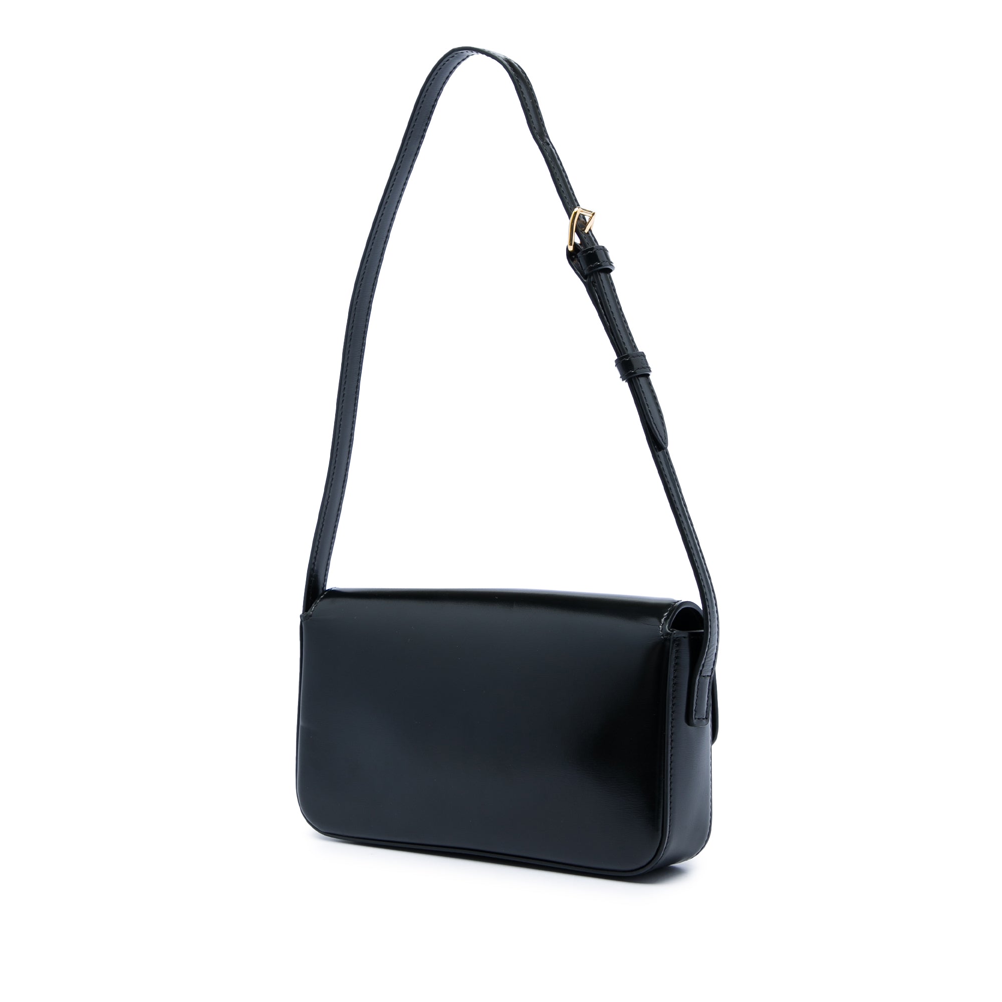 Celine Shiny Calfskin Triomphe Claude Shoulder Bag - image 2