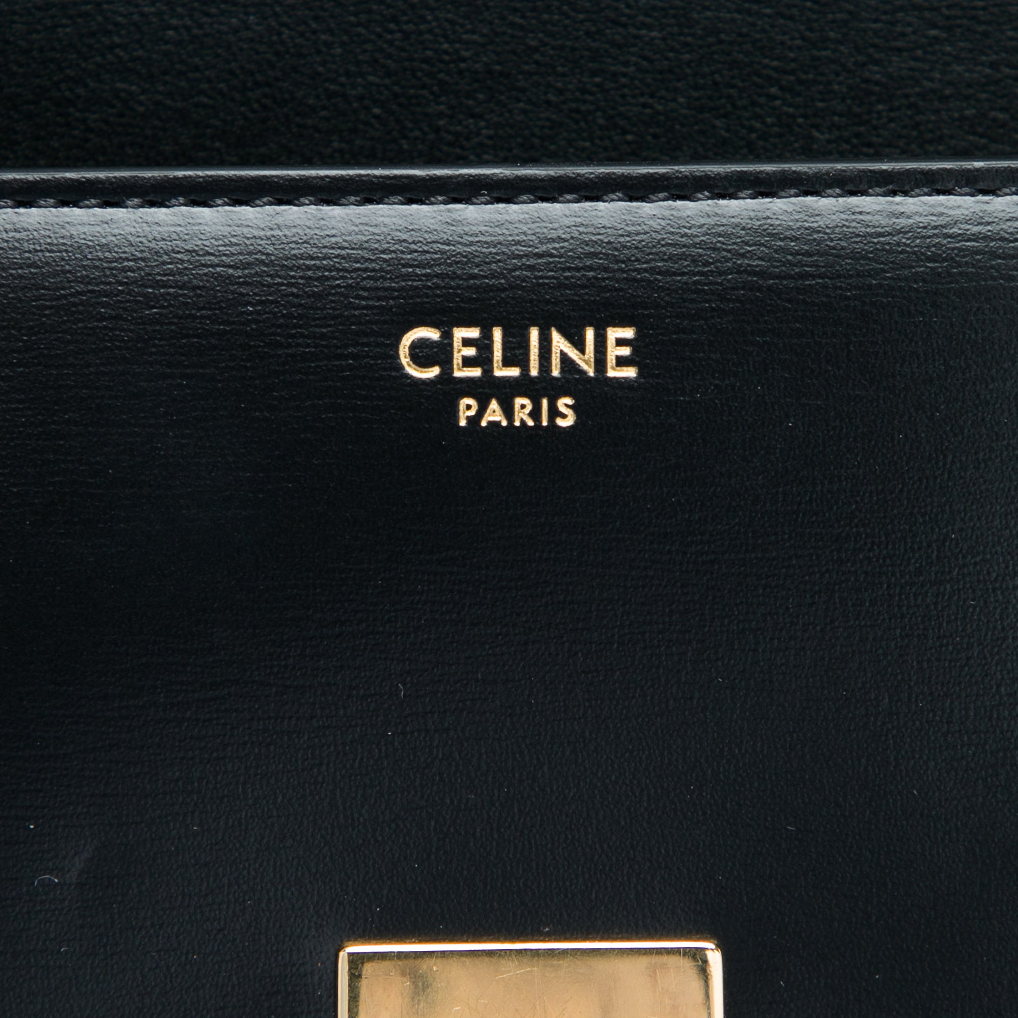 Celine Shiny Calfskin Triomphe Claude Shoulder Bag - image 5