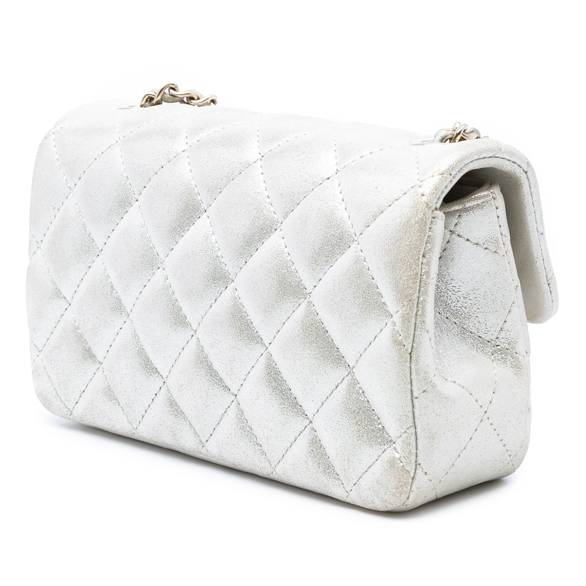 Chanel Extra Mini Rectangular Classic Iridescent Lambskin Single Flap - image 2