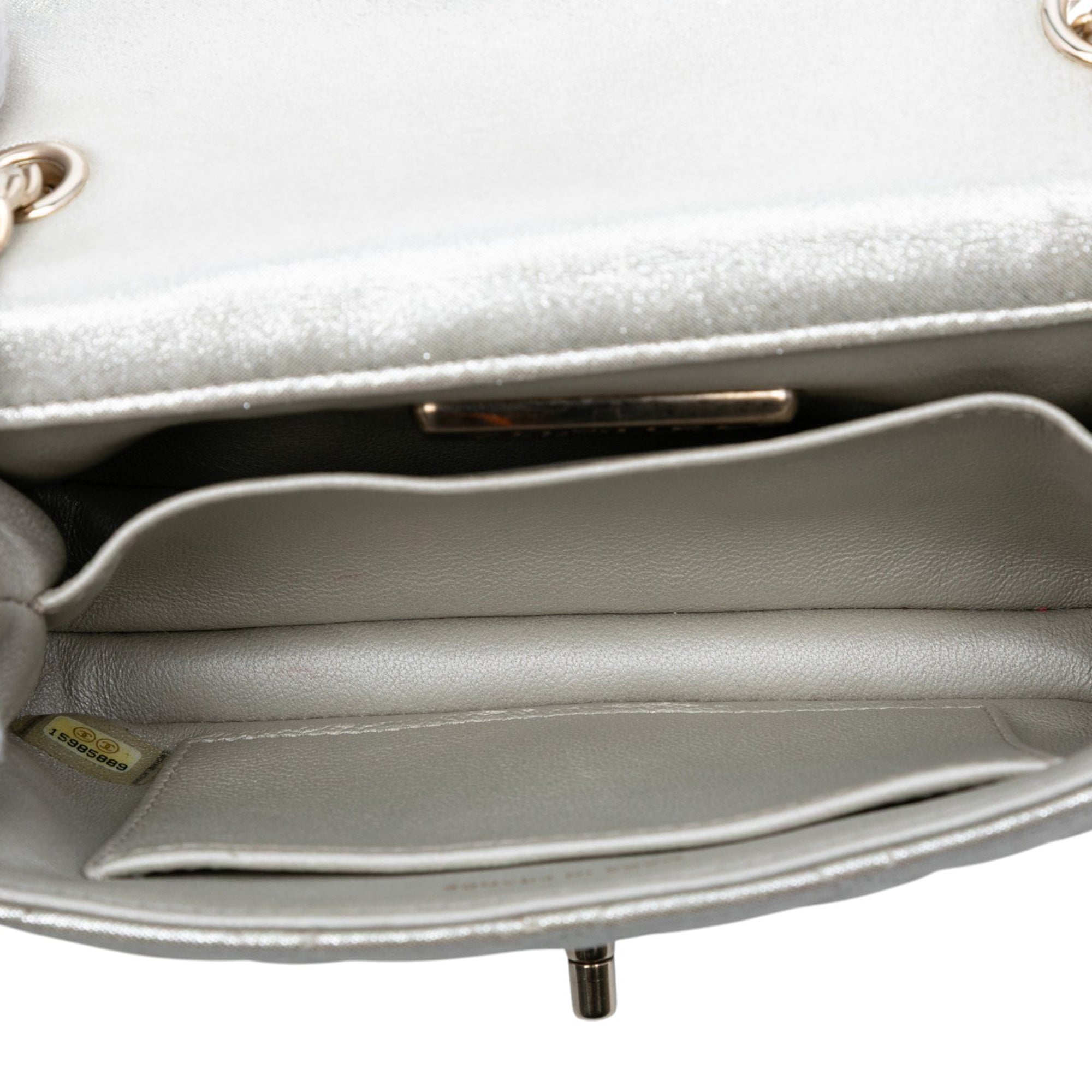 Chanel Extra Mini Rectangular Classic Iridescent Lambskin Single Flap - image 4
