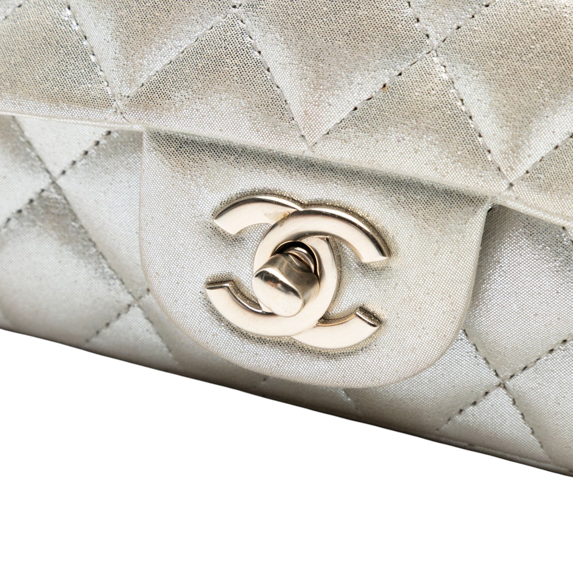 Chanel Extra Mini Rectangular Classic Iridescent Lambskin Single Flap - image 6