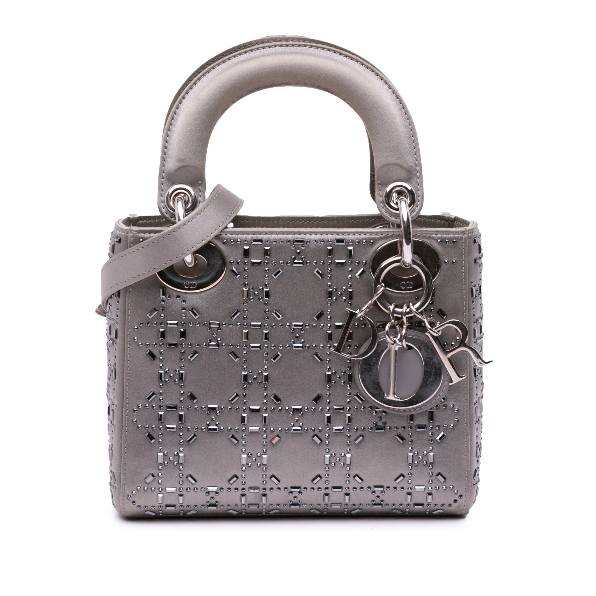 Dior Mini Satin Cannage Crystal Embellished Lady Dior - image 1