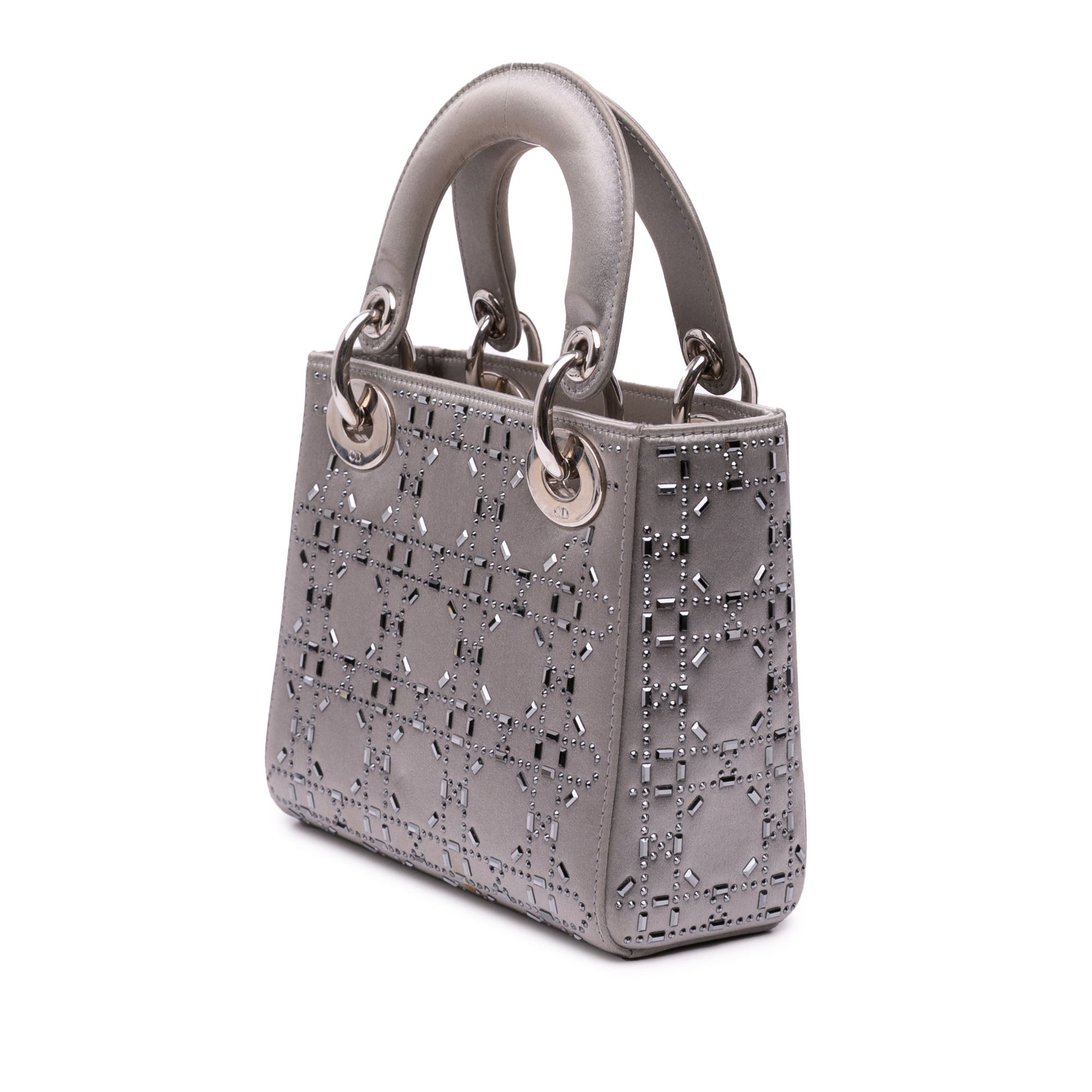 Dior Mini Satin Cannage Crystal Embellished Lady Dior - image 2