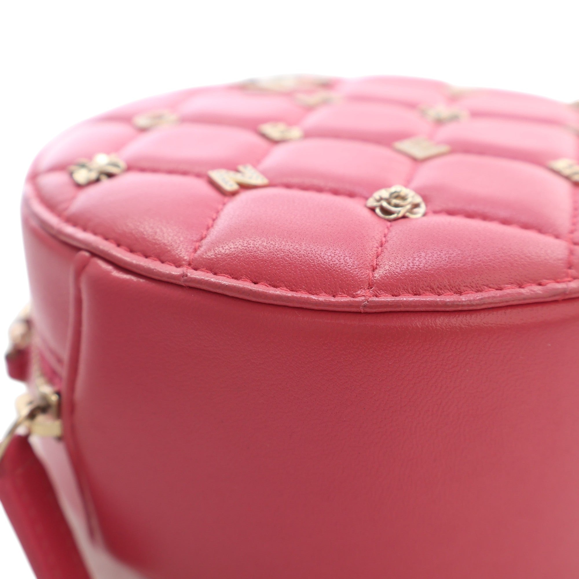 Chanel CC Quilted Lambskin Lucky Charms Round Clutch with Chain - image 8