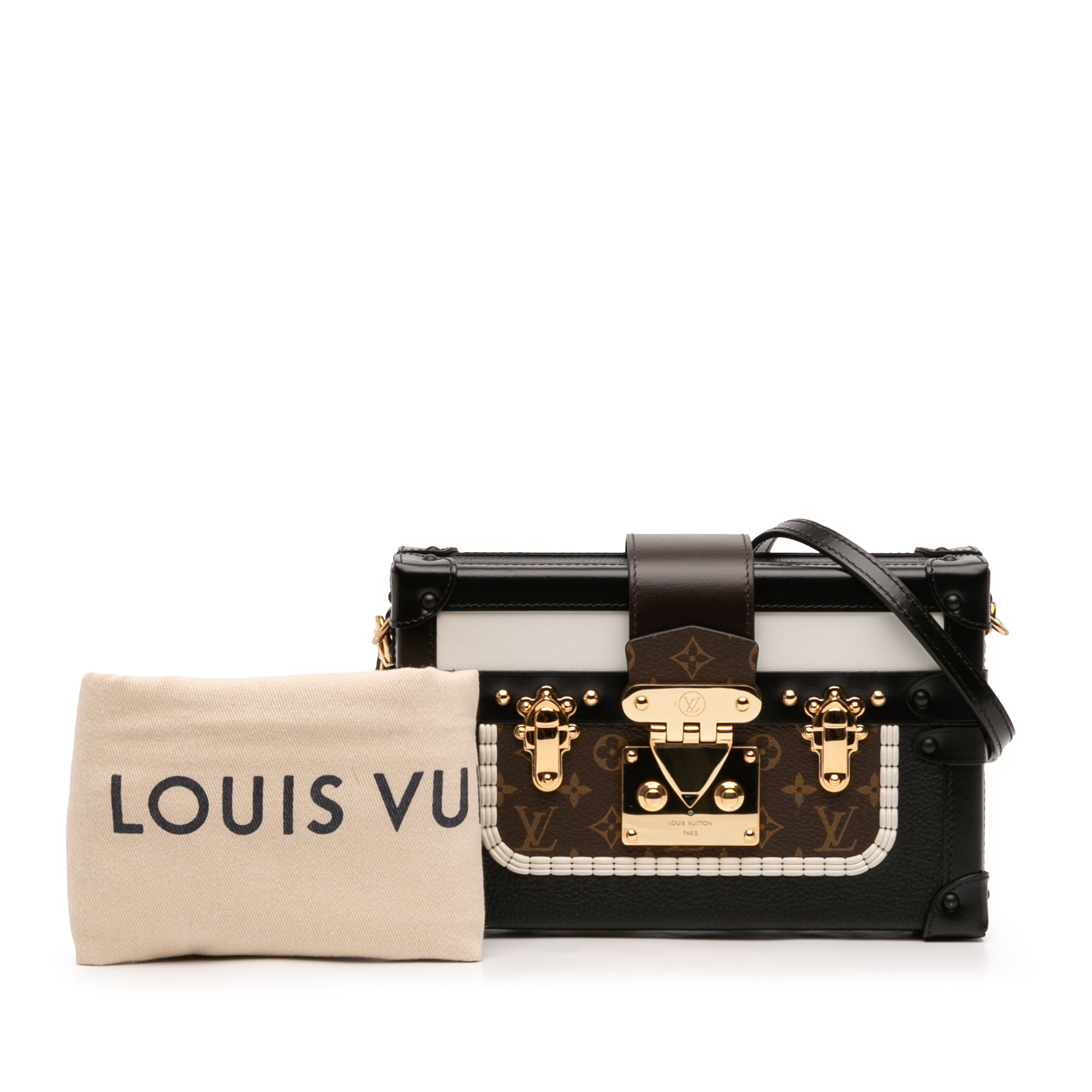 Louis Vuitton Limited Edition Calfskin and Monogram Petite Malle - image 7