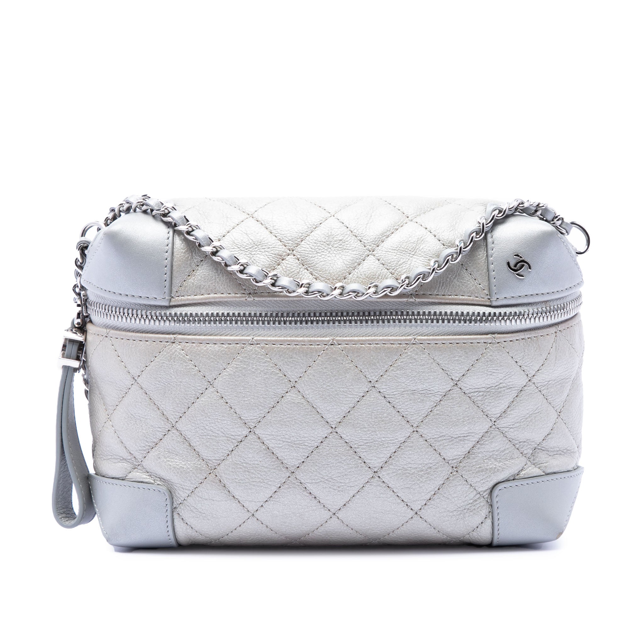 Chanel CC Quilted Metallic Calfskin Street Allure Camera Bag - image 1