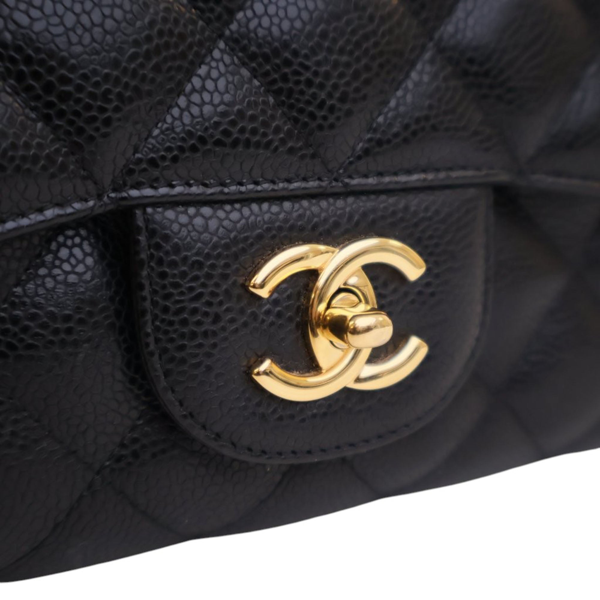 Chanel Jumbo Classic Caviar Single Flap - image 4