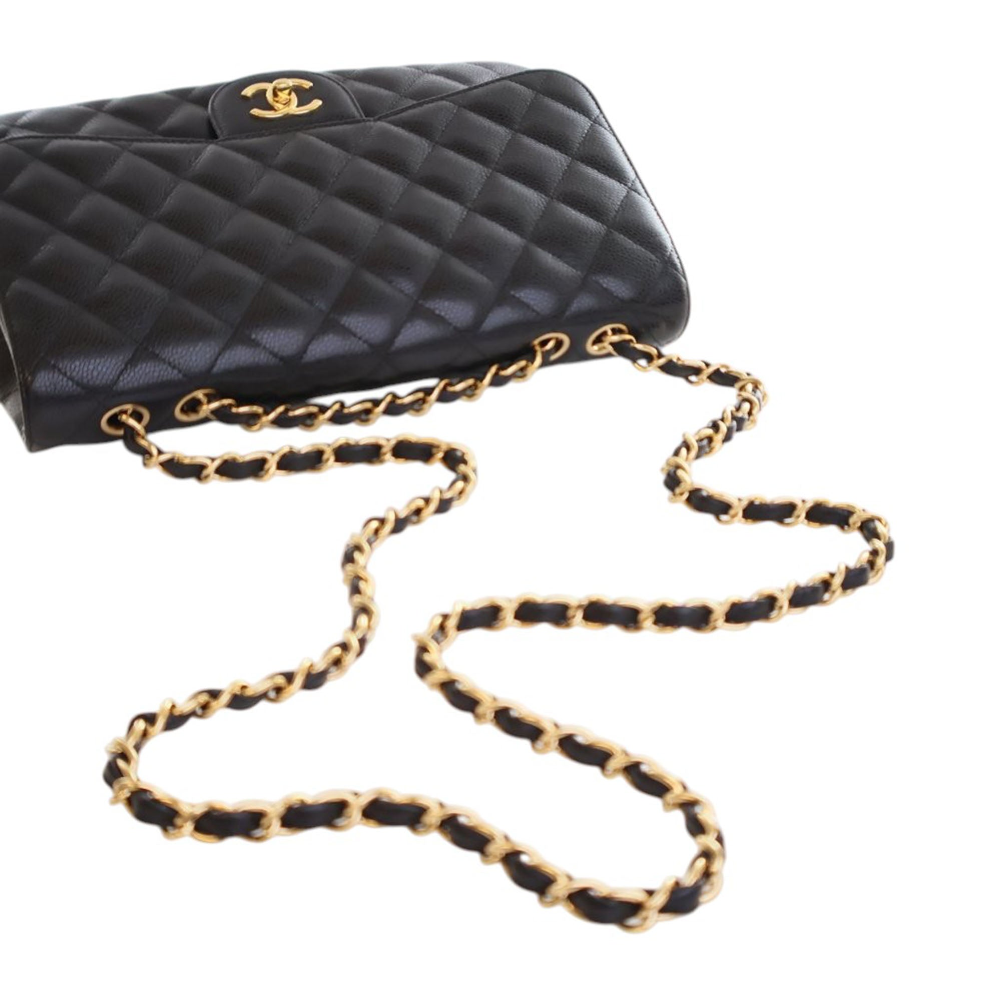 Chanel Jumbo Classic Caviar Single Flap - image 6
