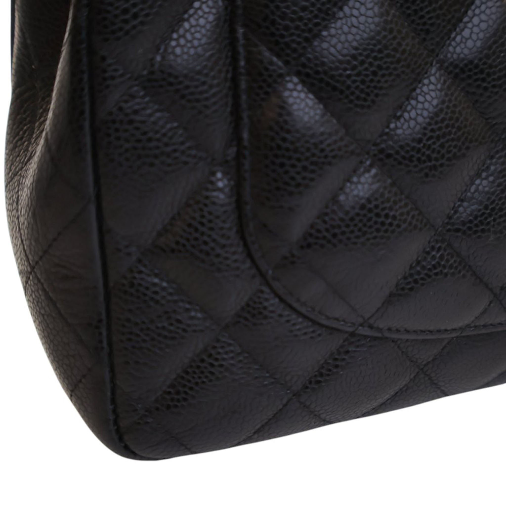 Chanel Jumbo Classic Caviar Single Flap - image 9
