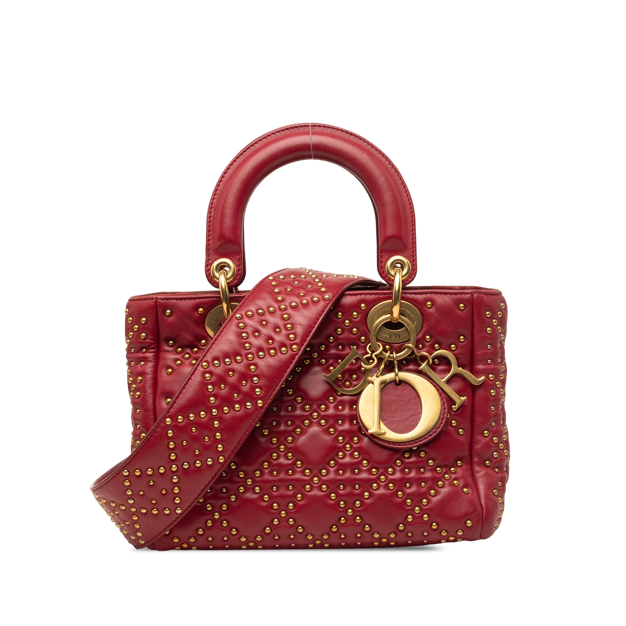 Dior Small Lambskin Cannage Studded Supple Lady Dior - image 1