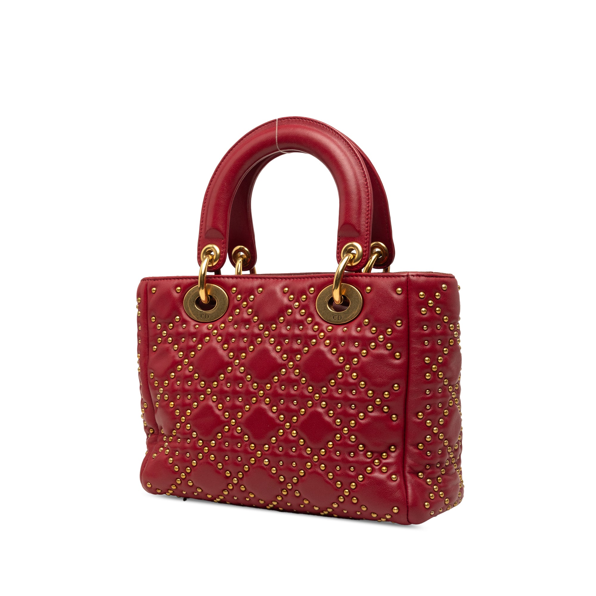 Dior Small Lambskin Cannage Studded Supple Lady Dior - image 2