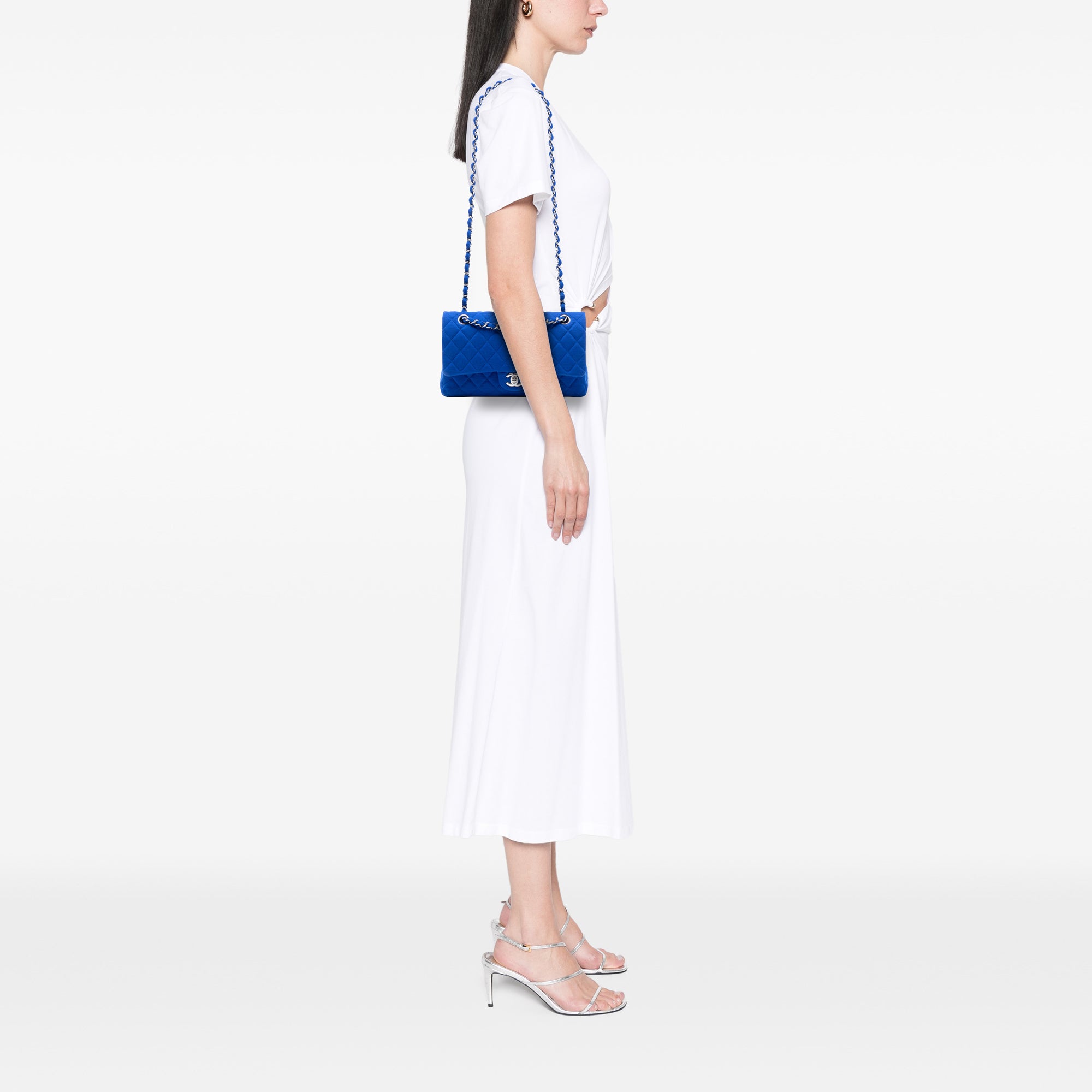 Chanel Medium Classic Jersey Double Flap - image 7