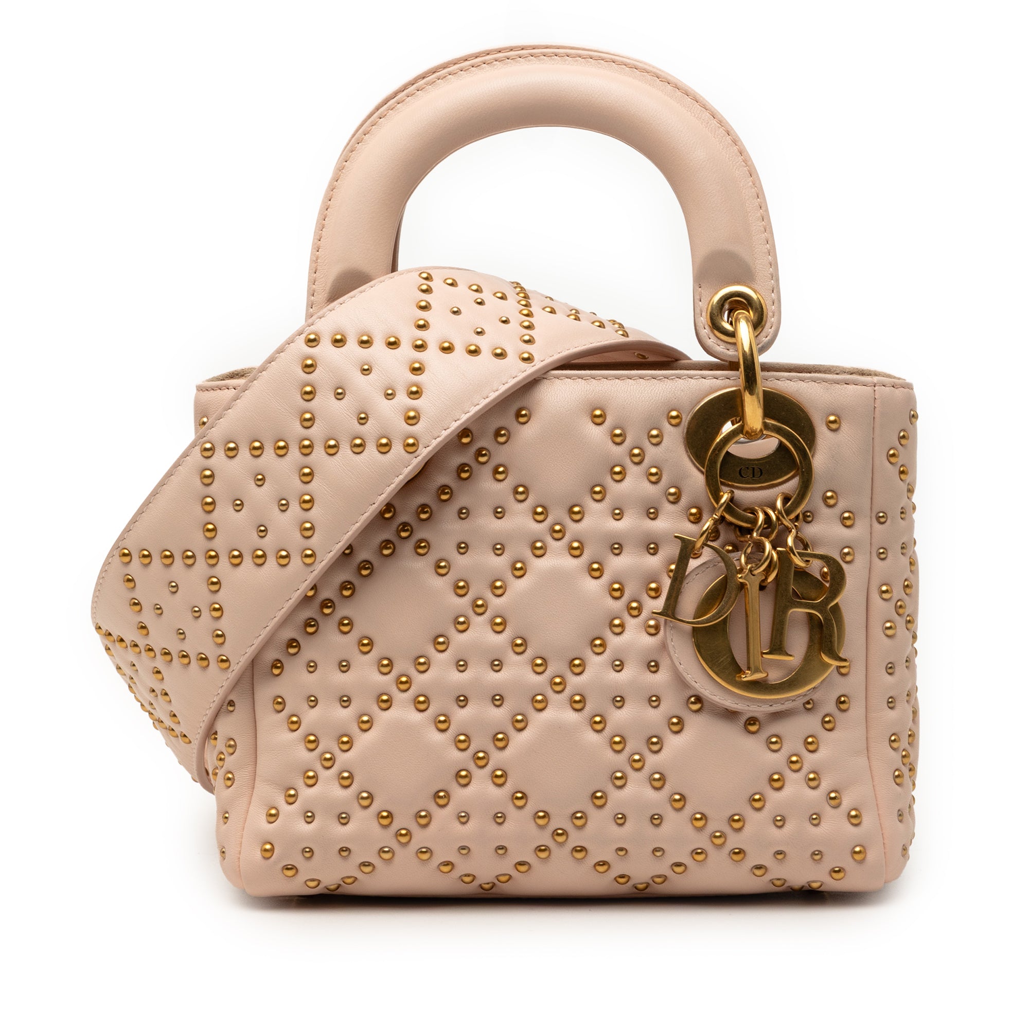 Dior Mini Lambskin Cannage Studded Supple Lady Dior - image 1