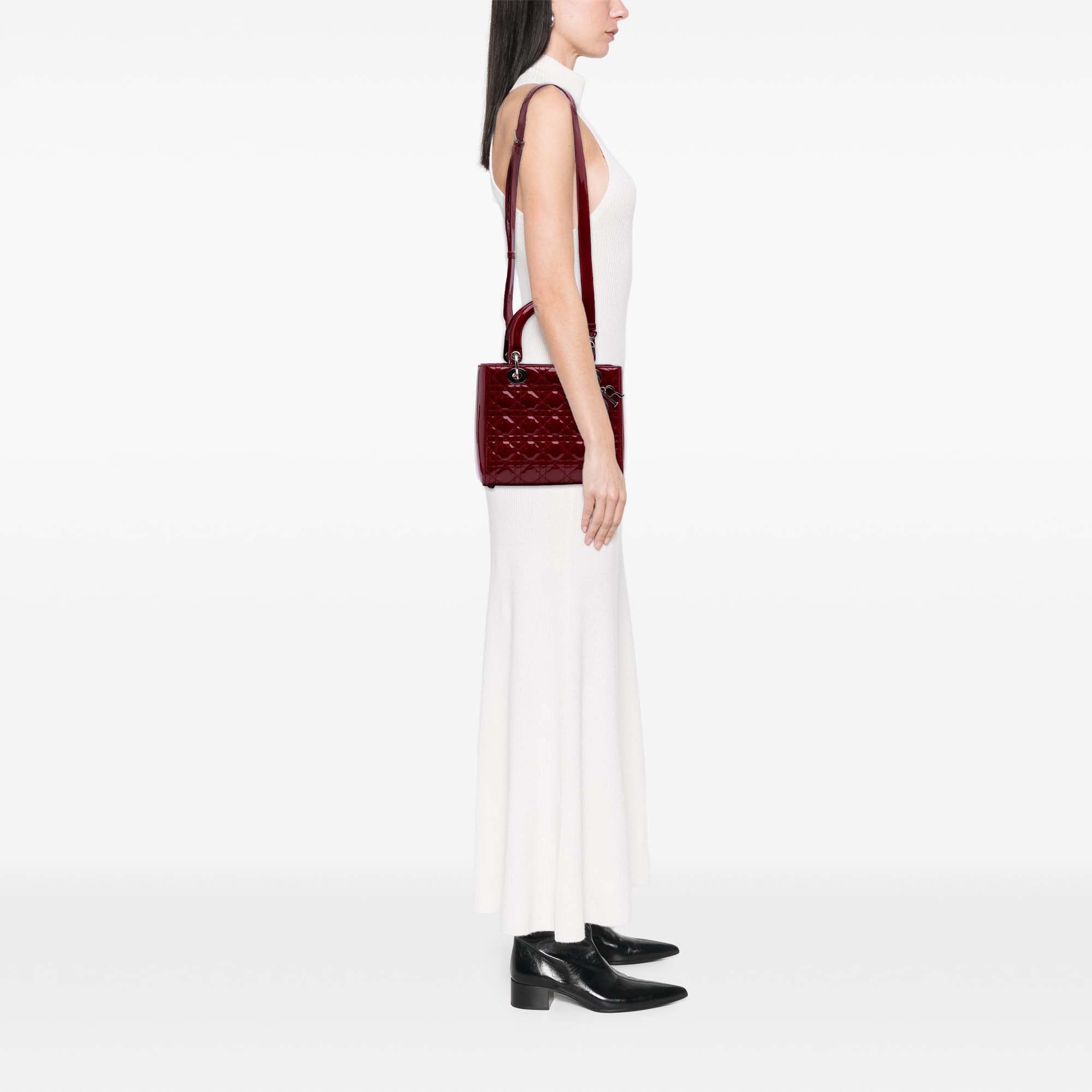 Dior Medium Patent Cannage Lady Dior - image 9